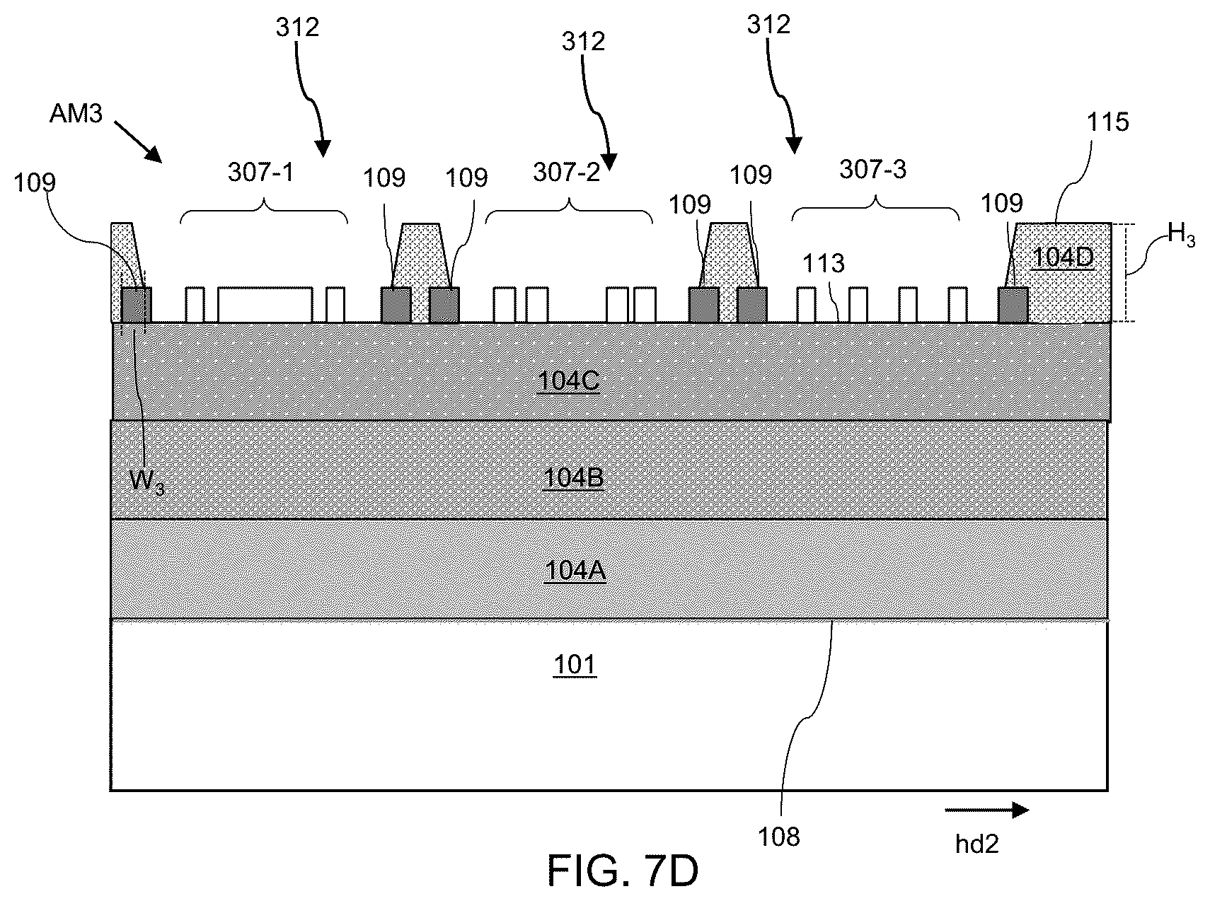 Patent US12368109 Figure 19 – Interposer structure for semiconductor package including peripheral metal pad around alignment mark and methods of fabricating same