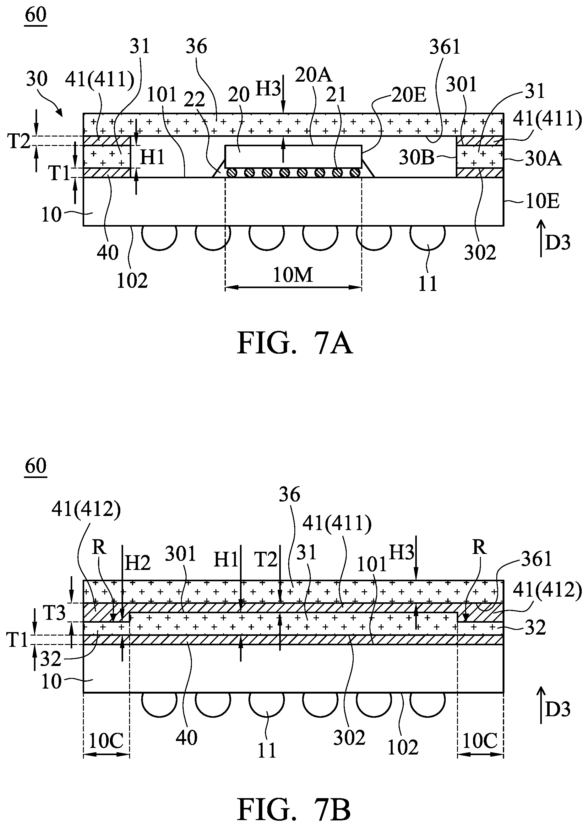 Patent US12368114 Figure 10 – Semiconductor device package having warpage control and method of forming the same