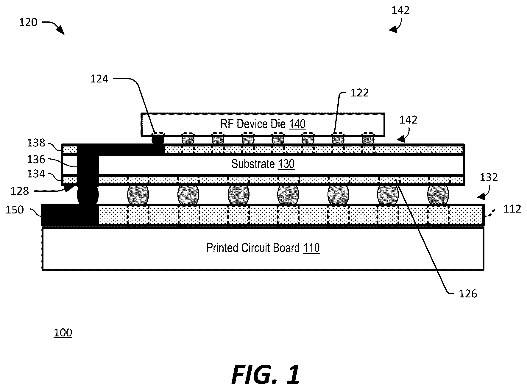 Patent US12368118 Figure 1 – Integrated millimeter-wave dual-mode matching network