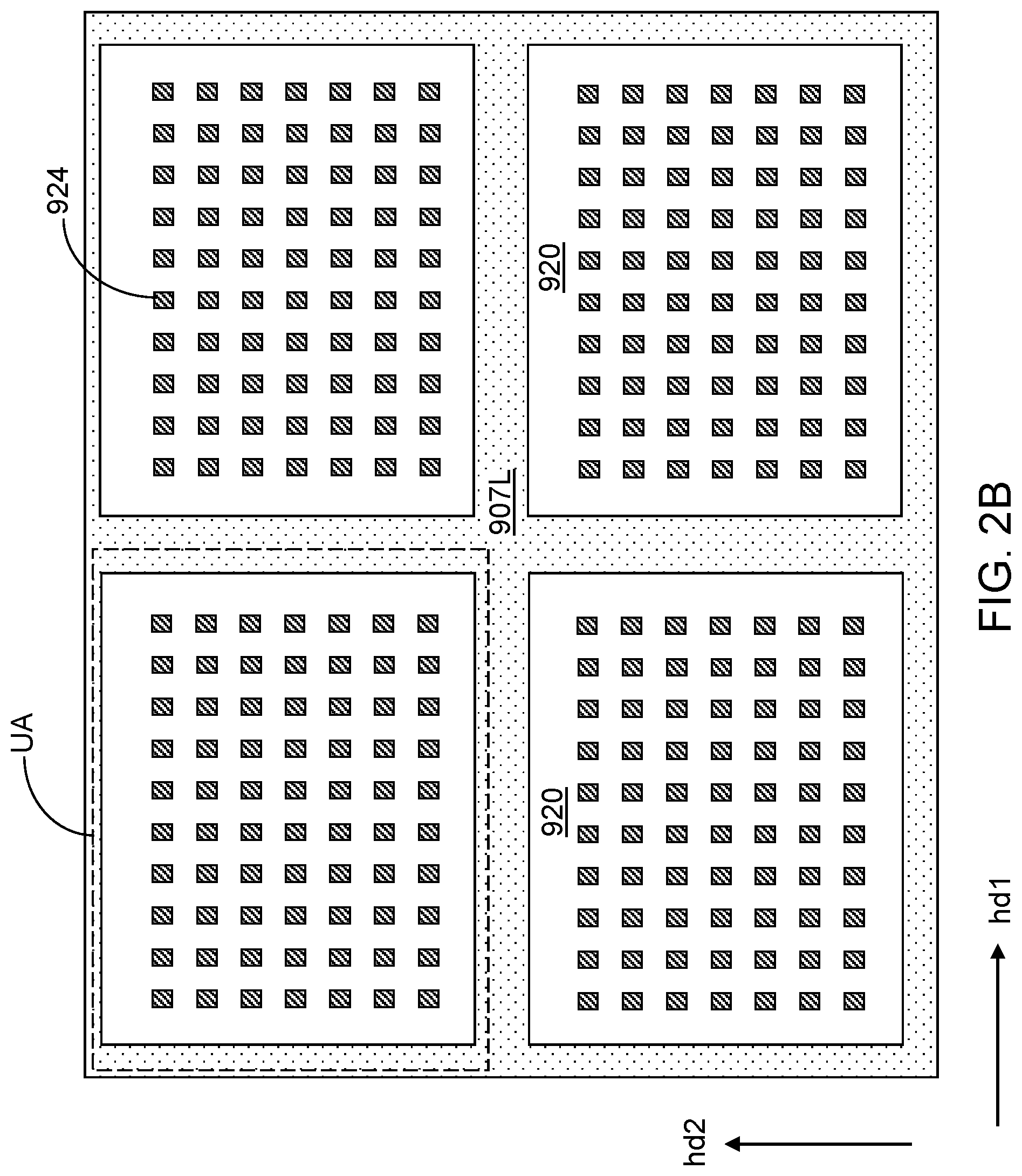 Patent US12368127 Figure 4 – Semiconductor chip package having underfill material surrounding a fan-out package and contacting a stress buffer structure sidewall