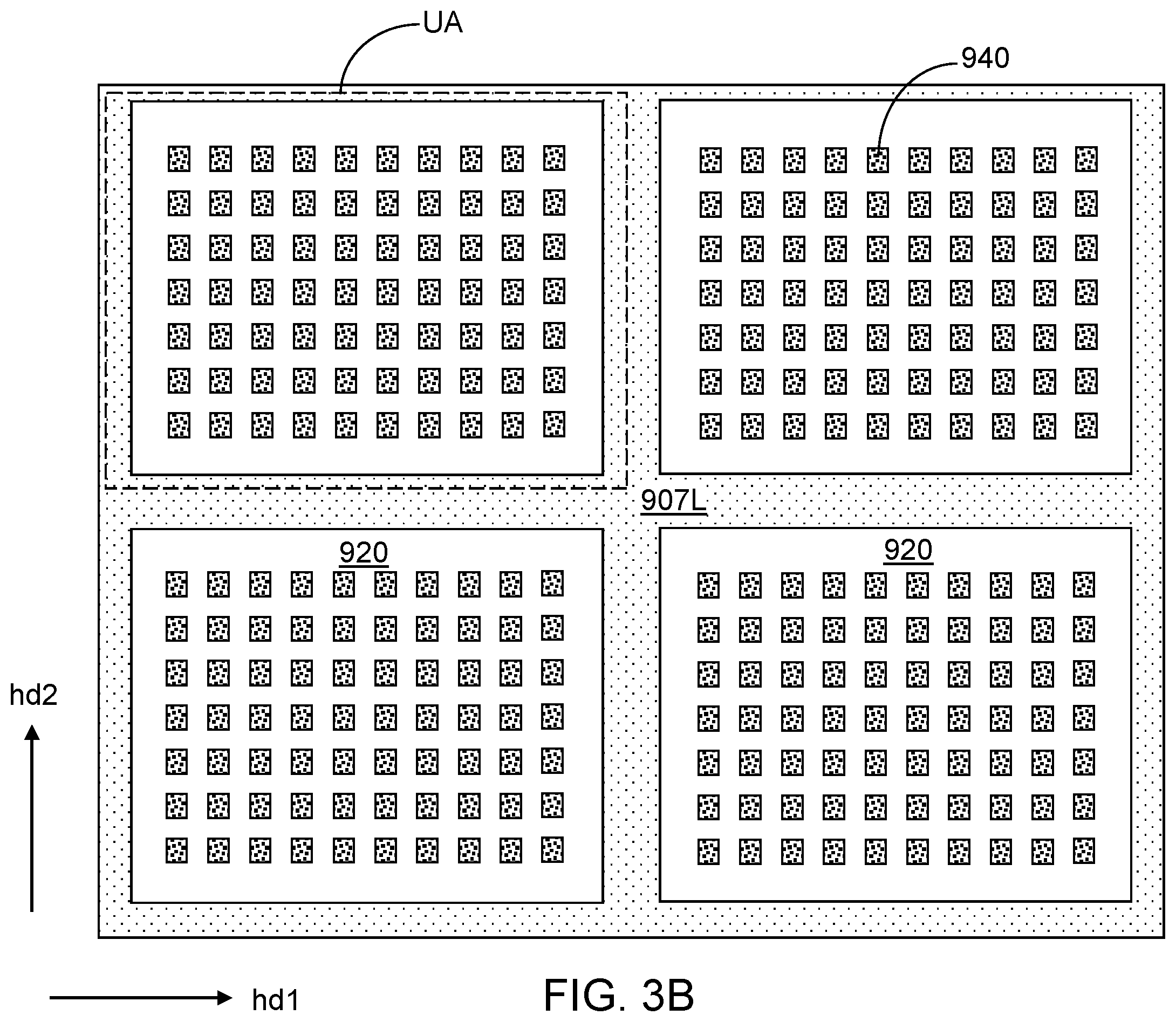 Patent US12368127 Figure 6 – Semiconductor chip package having underfill material surrounding a fan-out package and contacting a stress buffer structure sidewall