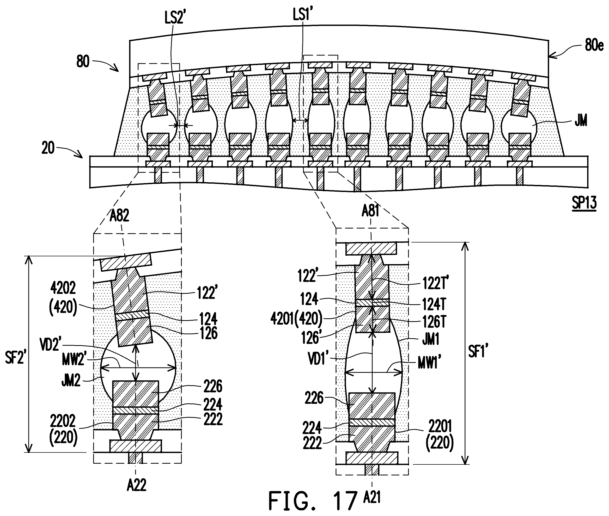 Patent US12368132 Figure 20 – Joint structure in semiconductor package and manufacturing method thereof