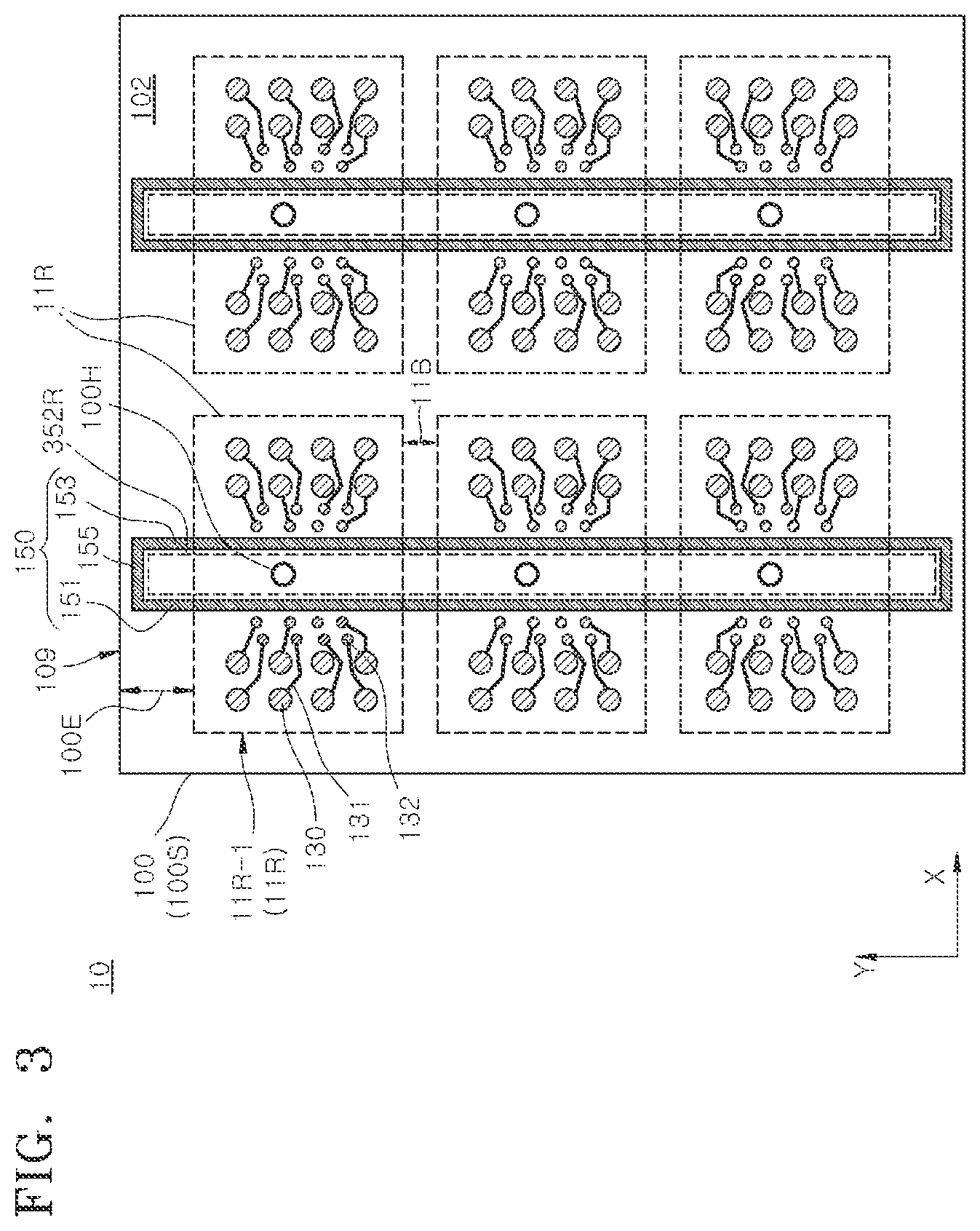 Patent US12368134 Figure 3 – Semiconductor packages including dam patterns and methods for manufacturing the same