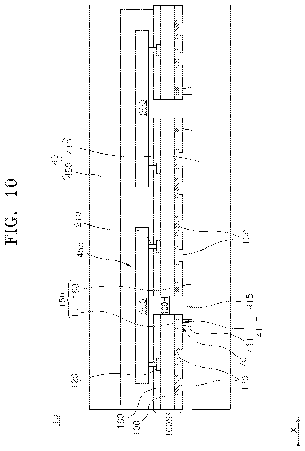 Patent US12368134 Figure 10 – Semiconductor packages including dam patterns and methods for manufacturing the same