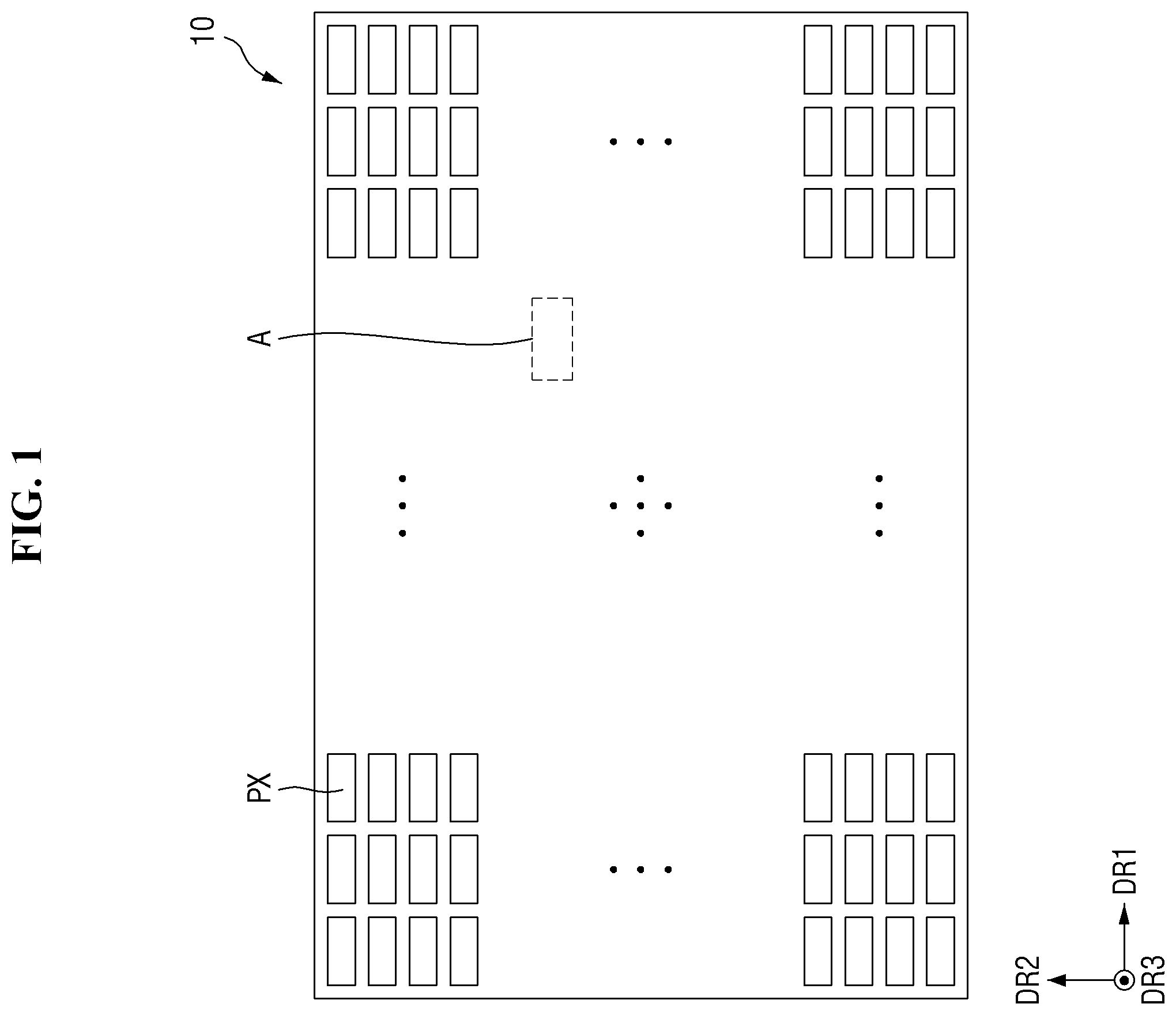 Patent US12368135 Figure 1 – Display device, and tiled display device including the display device