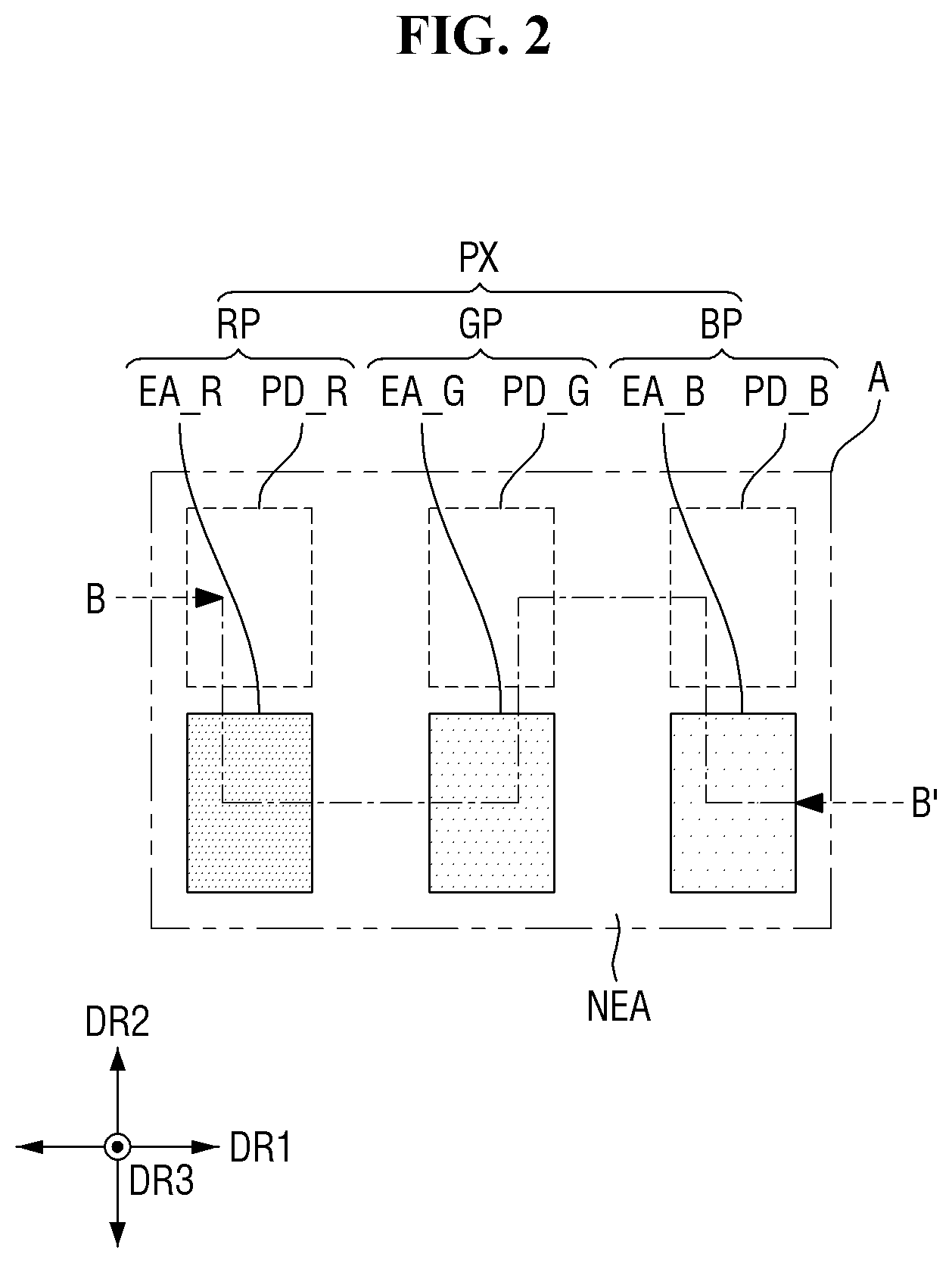 Patent US12368135 Figure 2 – Display device, and tiled display device including the display device