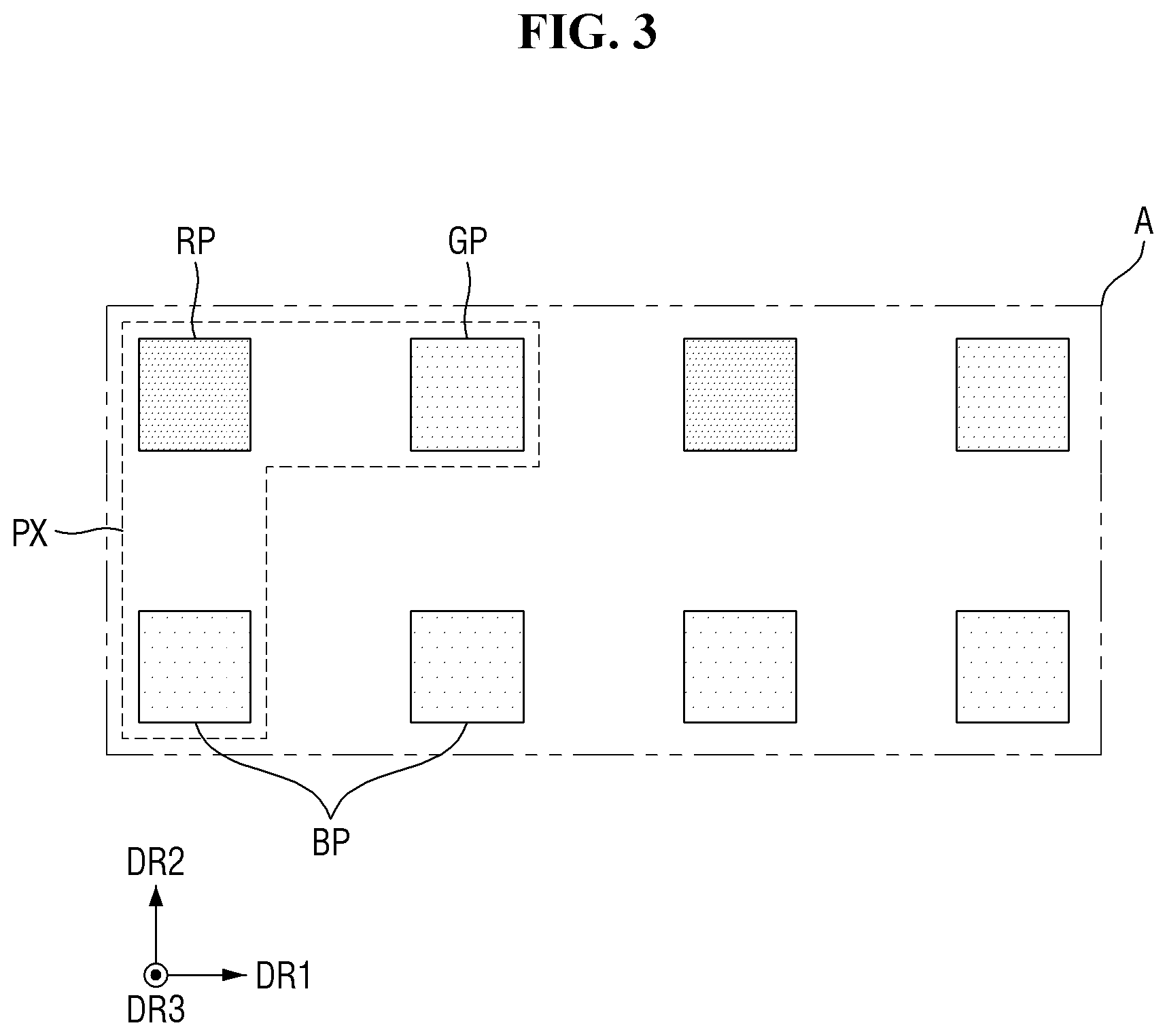 Patent US12368135 Figure 3 – Display device, and tiled display device including the display device