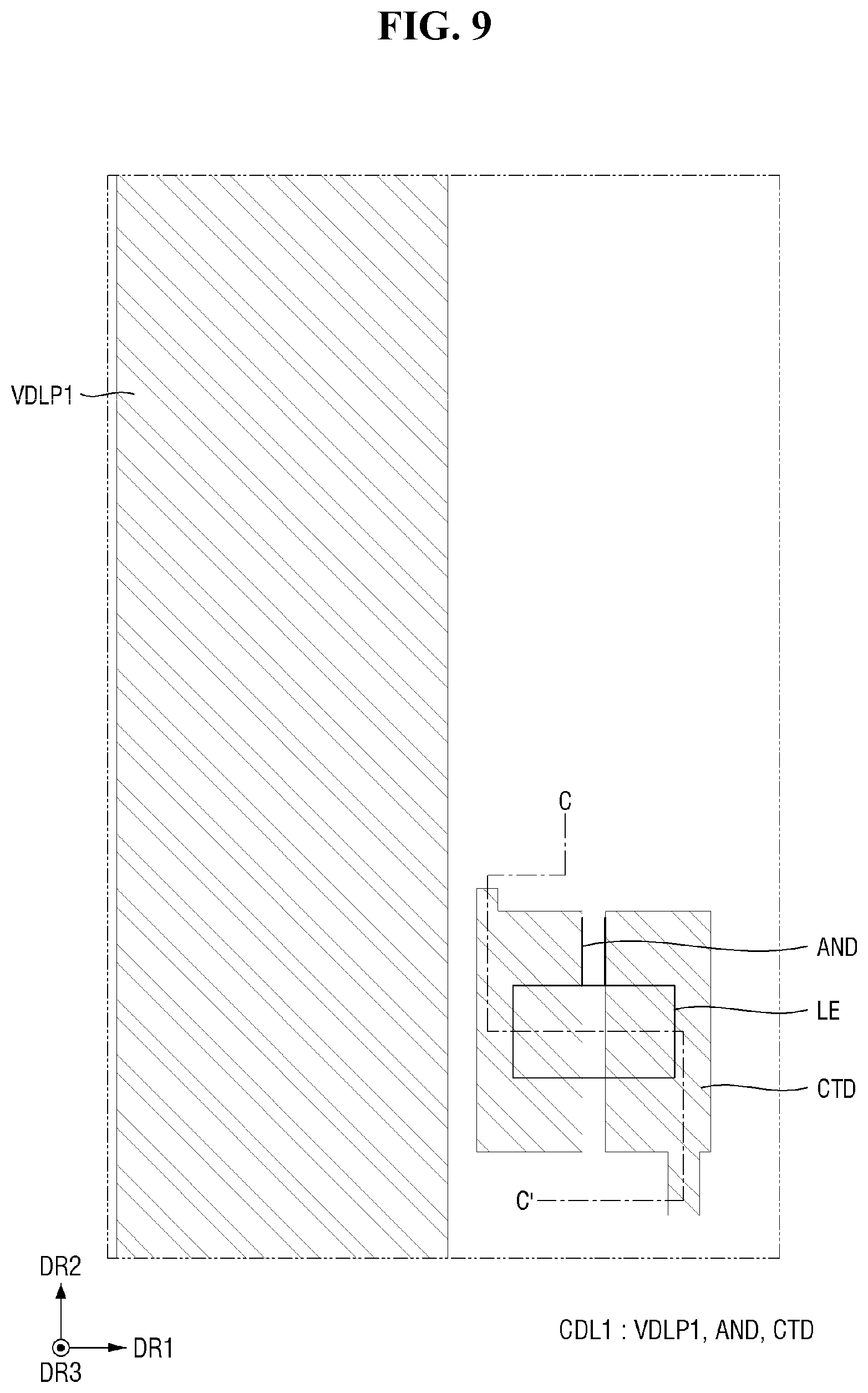 Patent US12368135 Figure 9 – Display device, and tiled display device including the display device