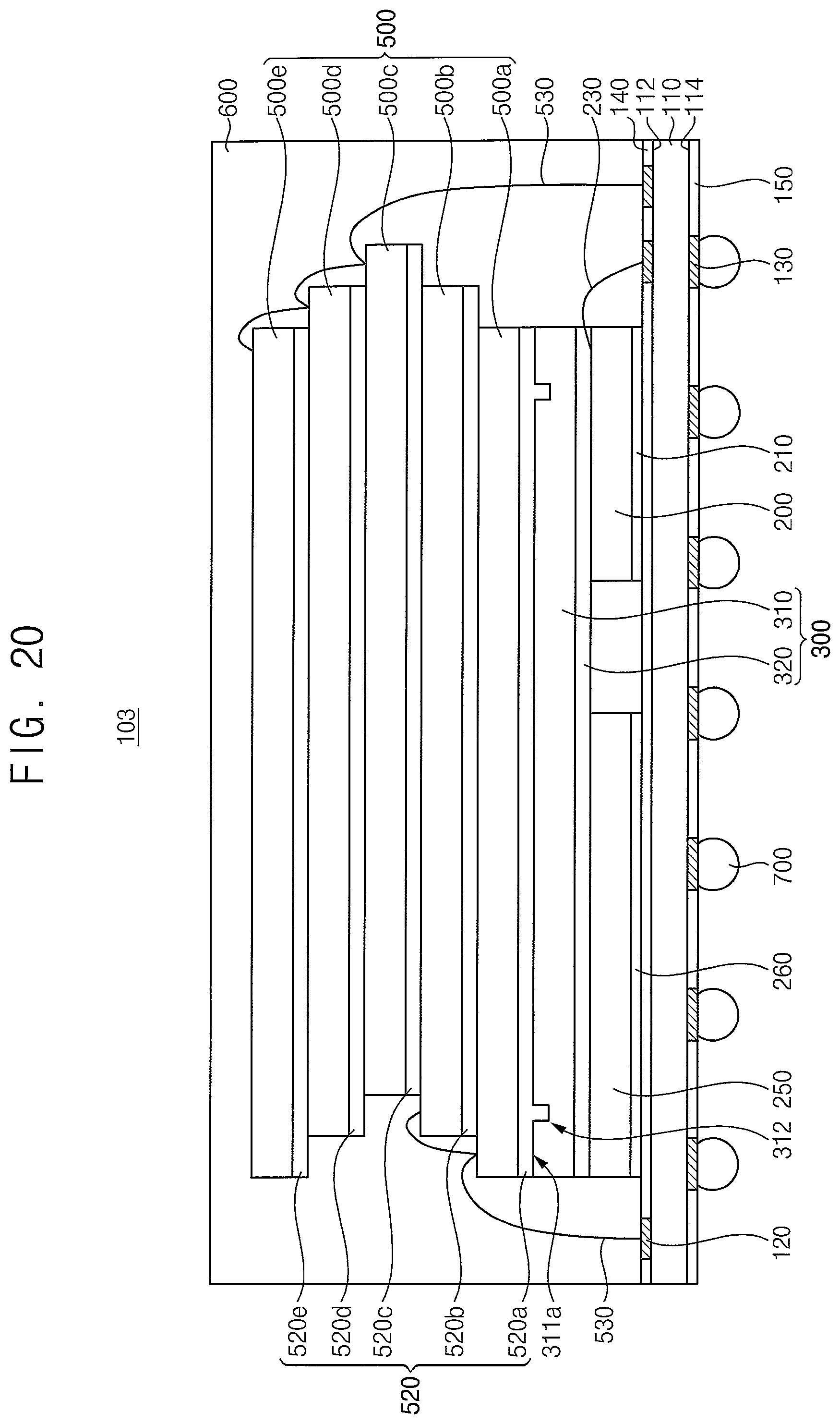 Patent US12368136 Figure 16 – Semiconductor package and a method of manufacturing the semiconductor package