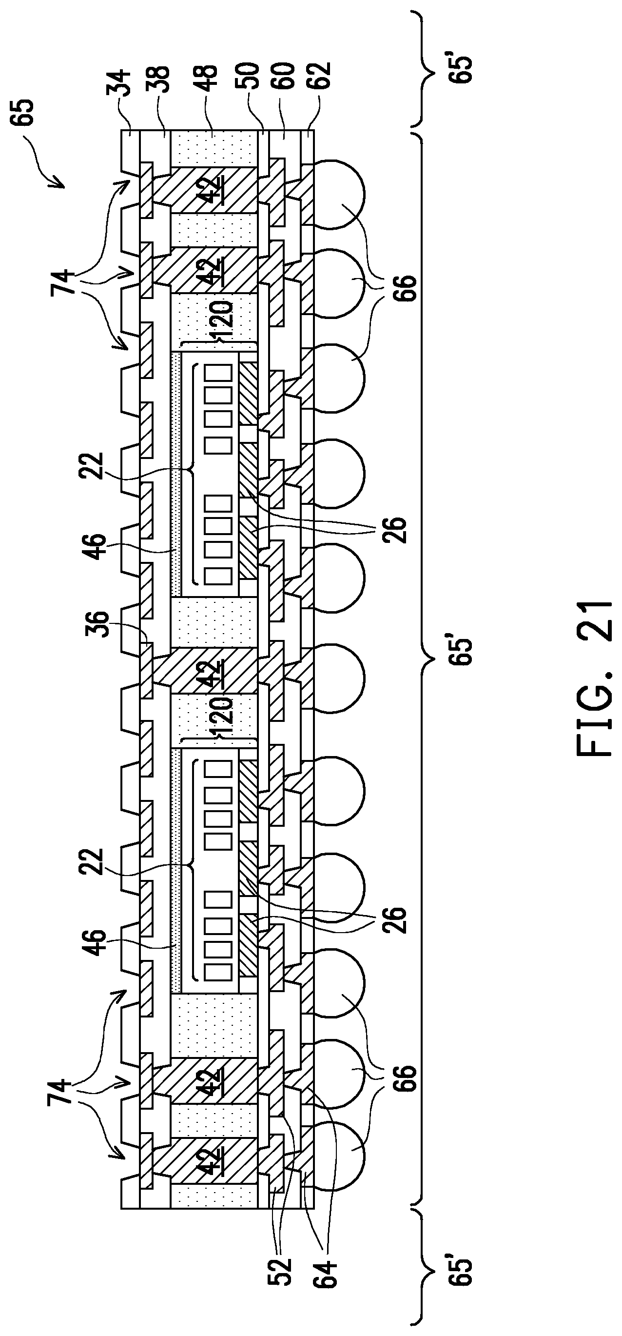 Patent US12368141 Figure 13 – IPD modules with flexible connection scheme in packaging