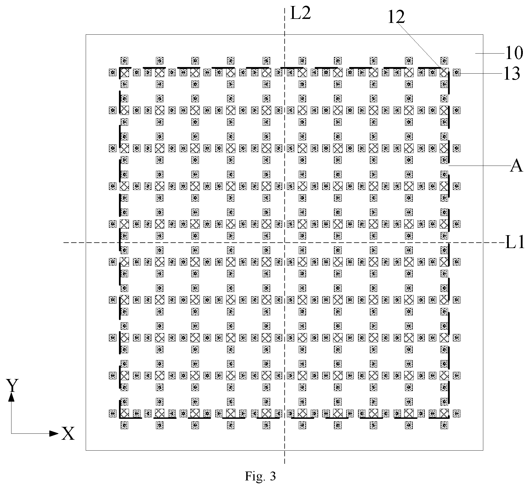 Patent US12368144 Figure 2 – Driving backplane, transfer method for light-emitting diode chip, display apparatus