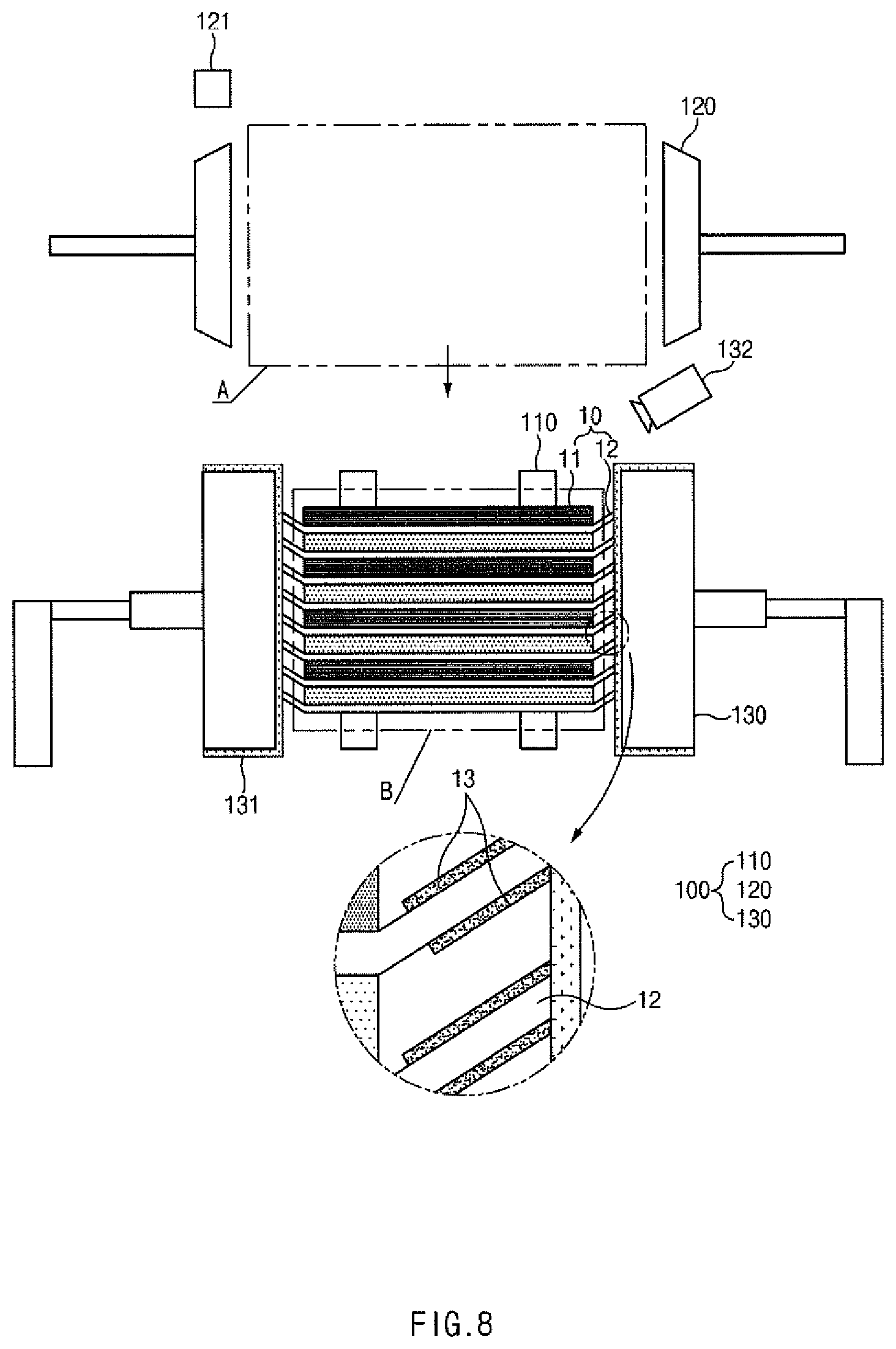 Patent US12368181 Figure 8 – Electrode assembly, and apparatus and method for manufacturing the same
