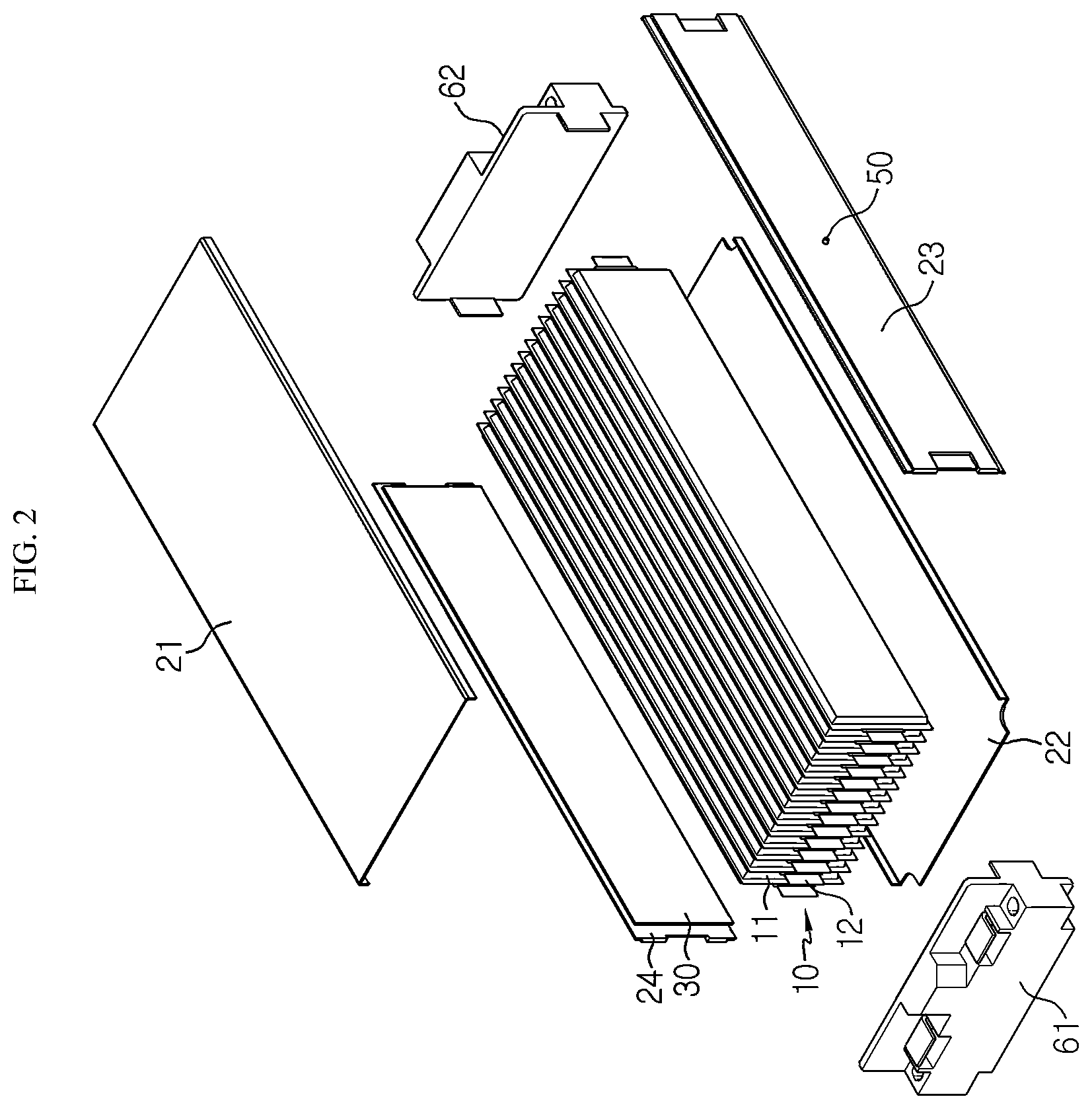 Patent US12368203 Figure 2 – Battery module having swelling gauge, and battery pack comprising same