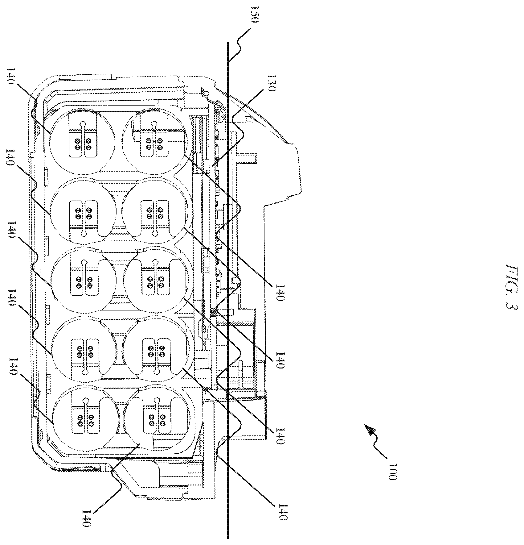 Patent US12368205 Figure 3 – Support member for battery pack top housing