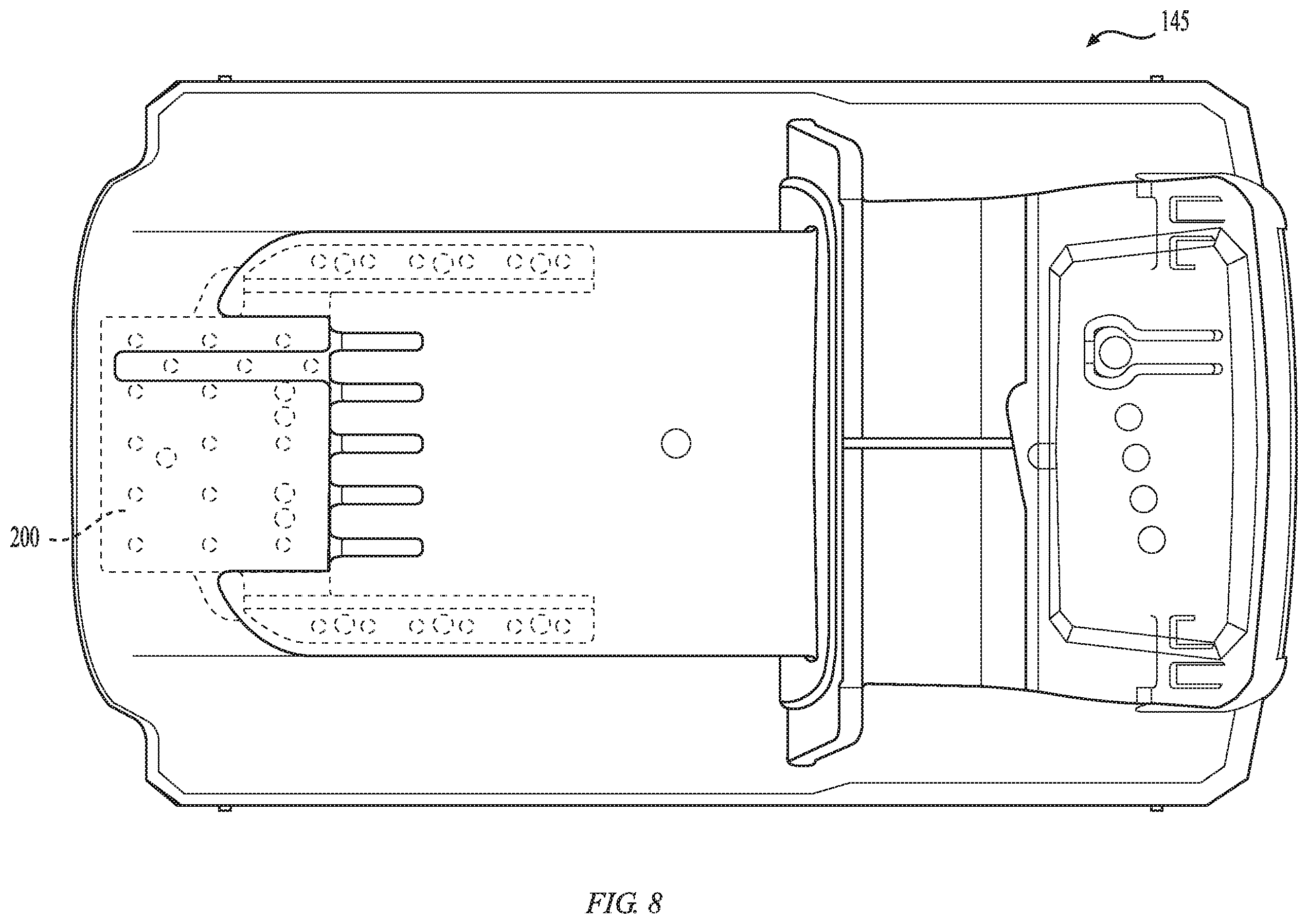 Patent US12368205 Figure 7 – Support member for battery pack top housing