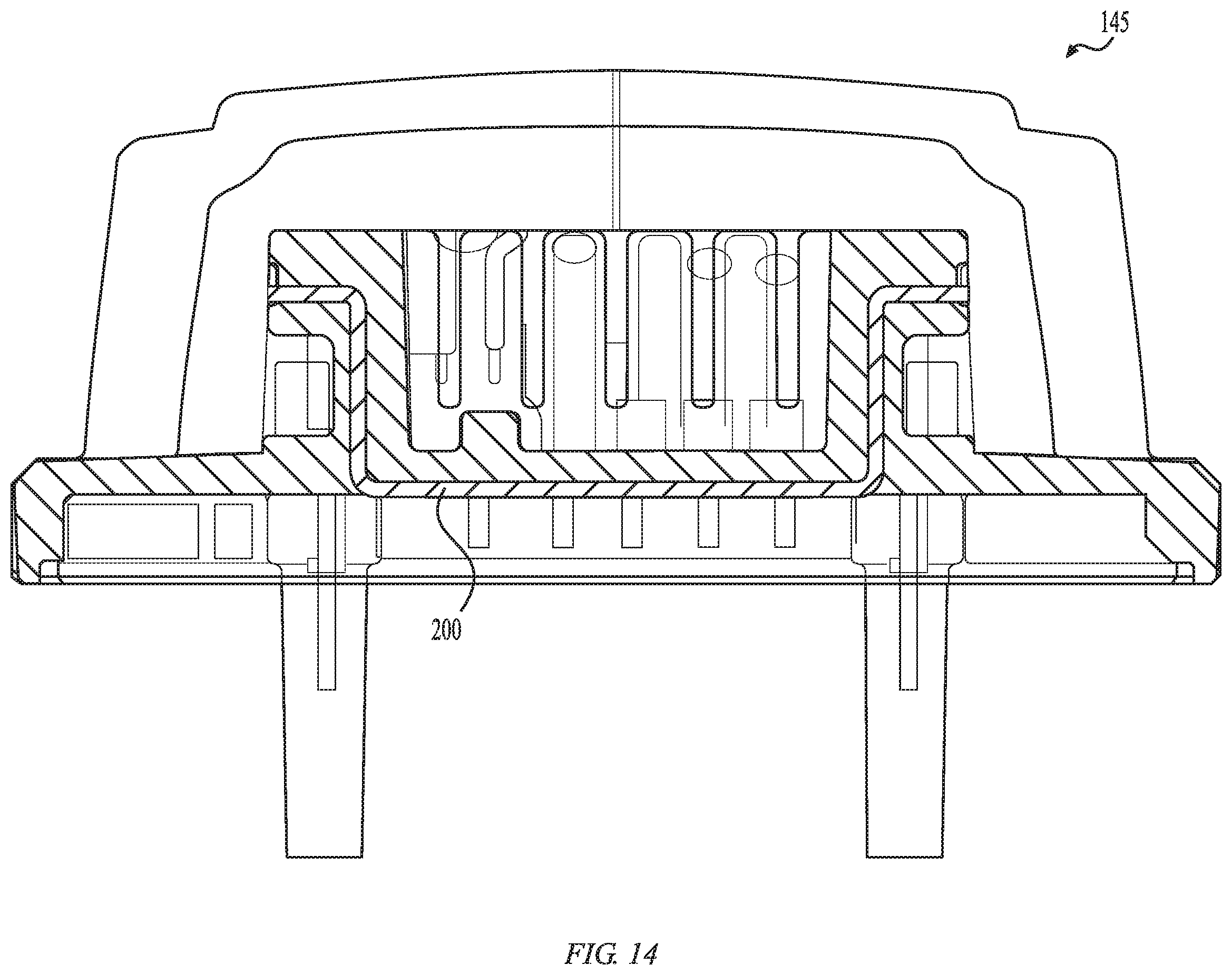 Patent US12368205 Figure 13 – Support member for battery pack top housing