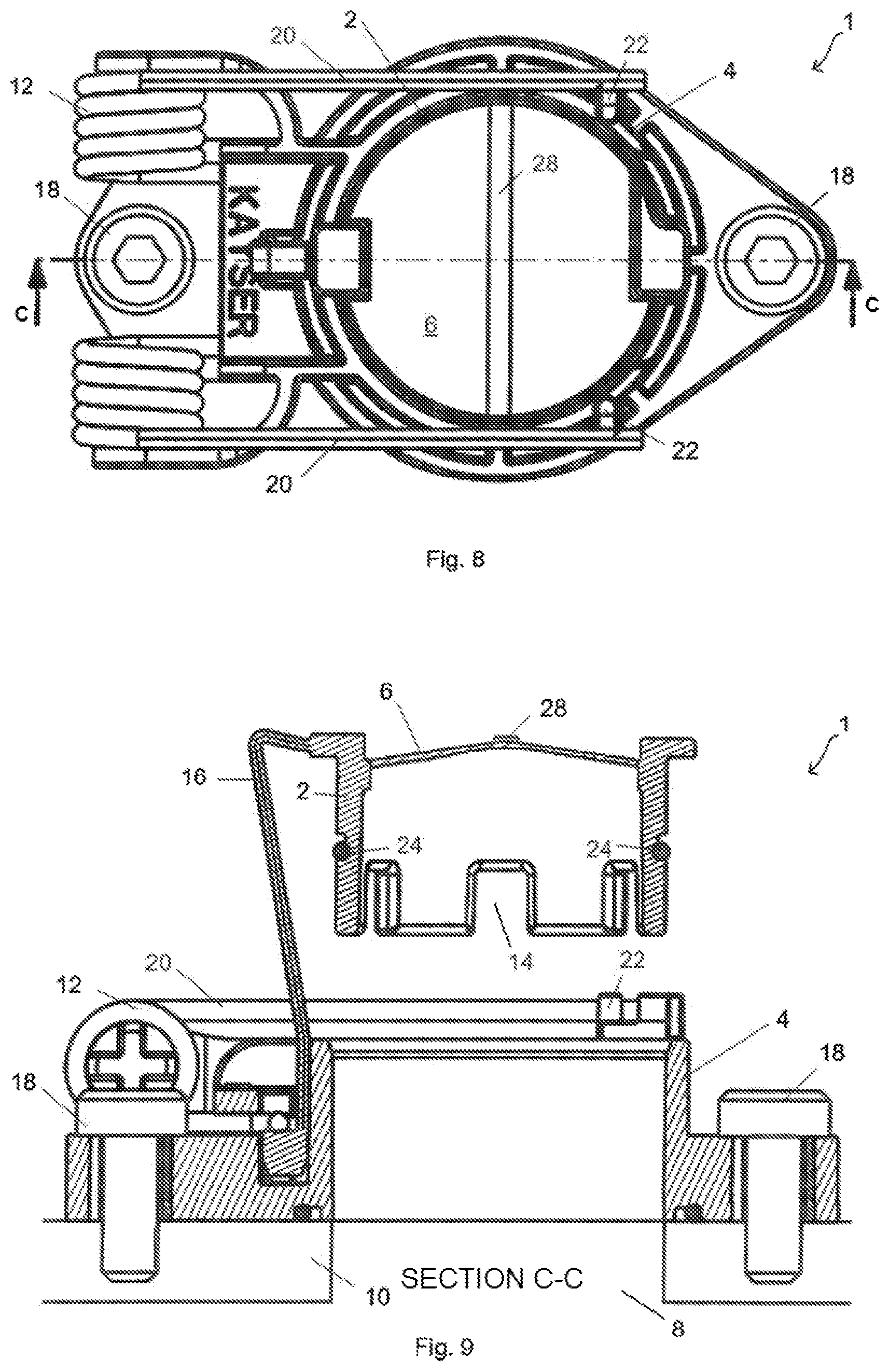 Patent US12368208 Figure 4 – Protective device for a housing
