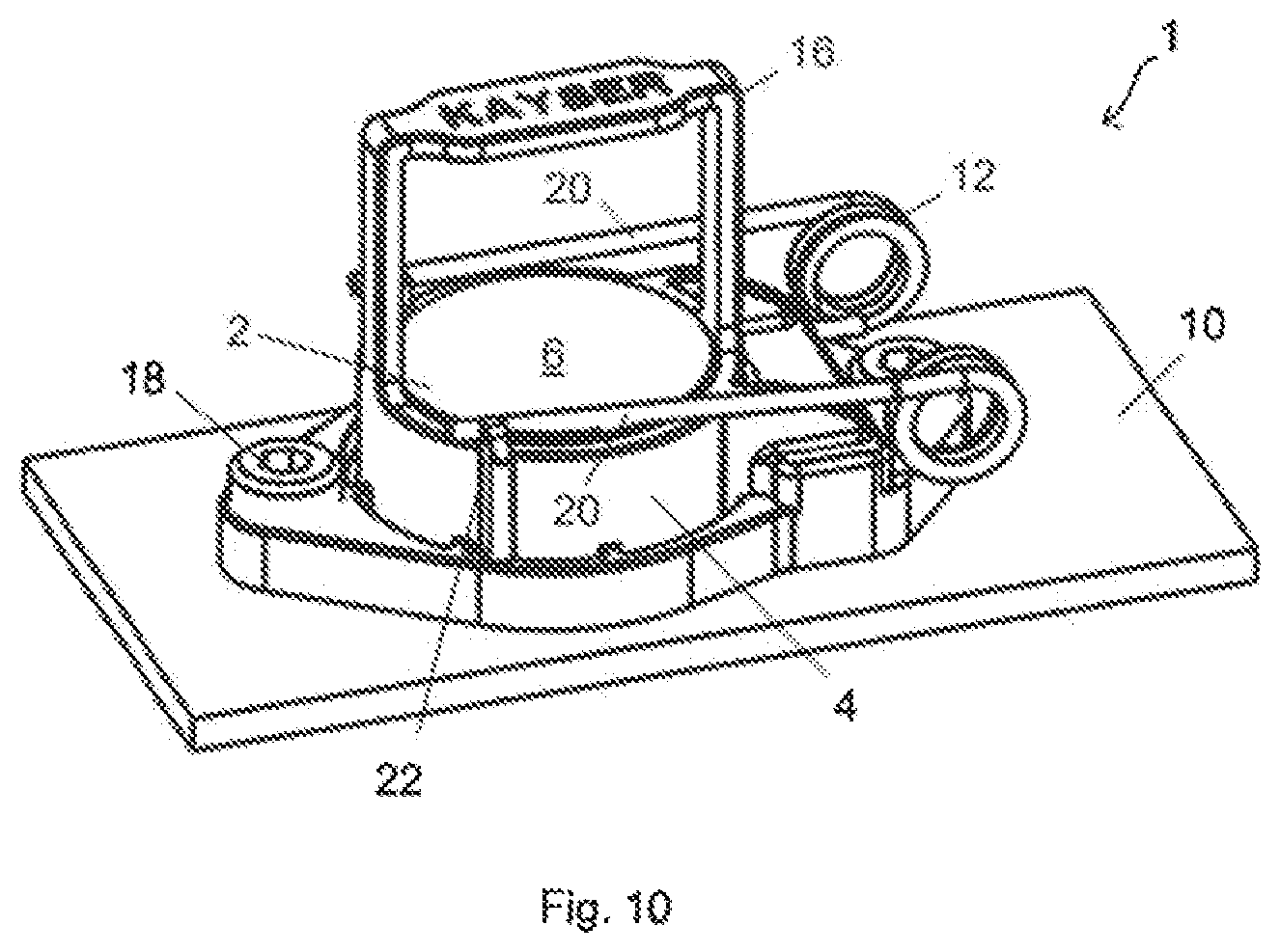 Patent US12368208 Figure 5 – Protective device for a housing