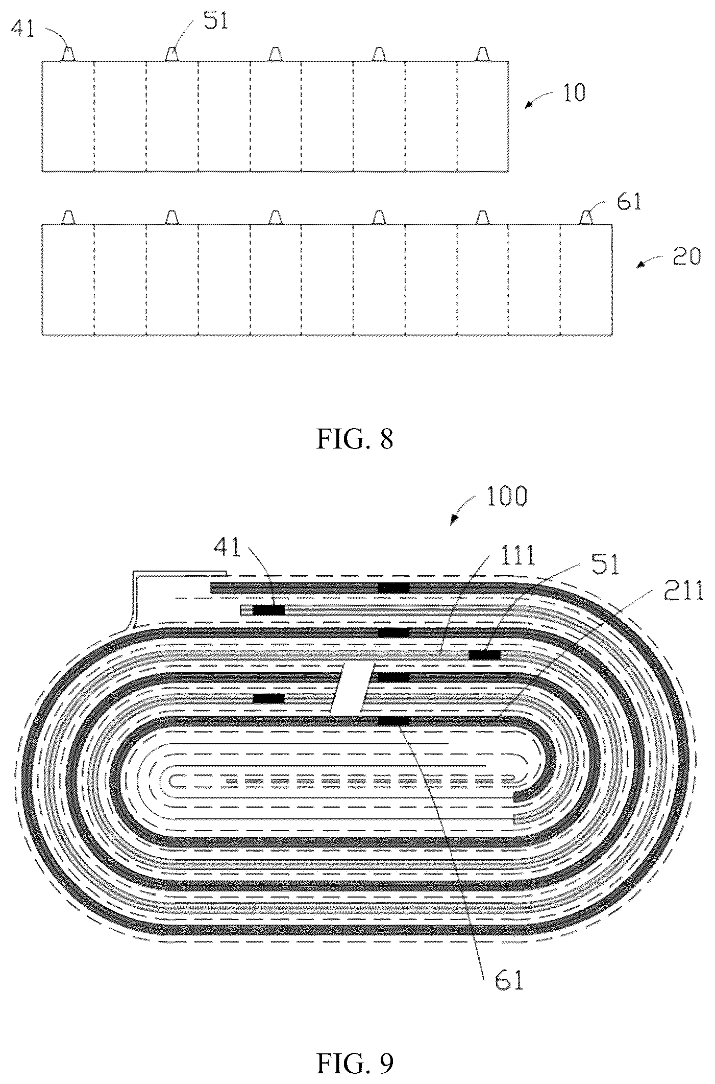 Patent US12368218 Figure 5 – Electrode assembly including at least three tabs and battery