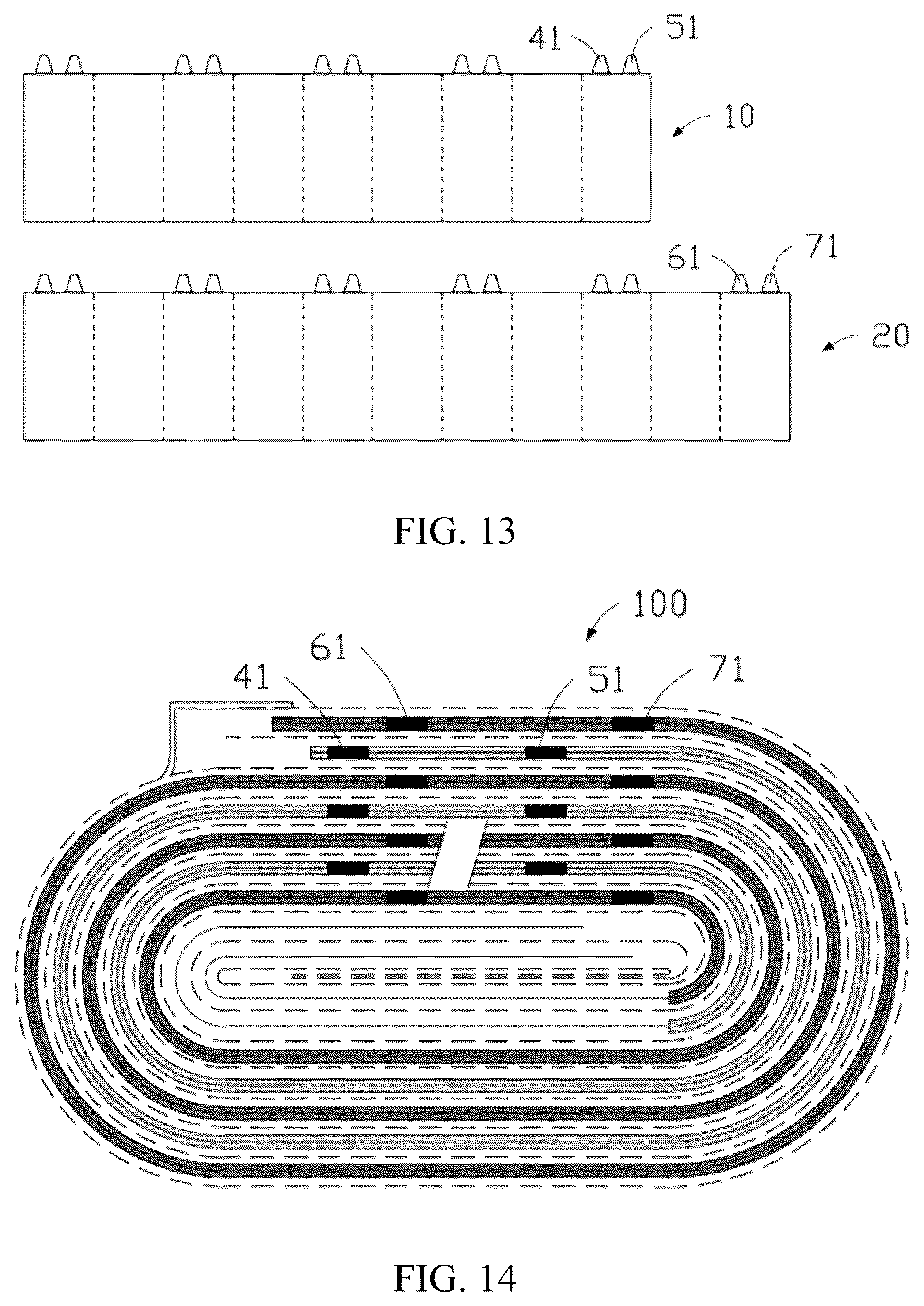 Patent US12368218 Figure 7 – Electrode assembly including at least three tabs and battery