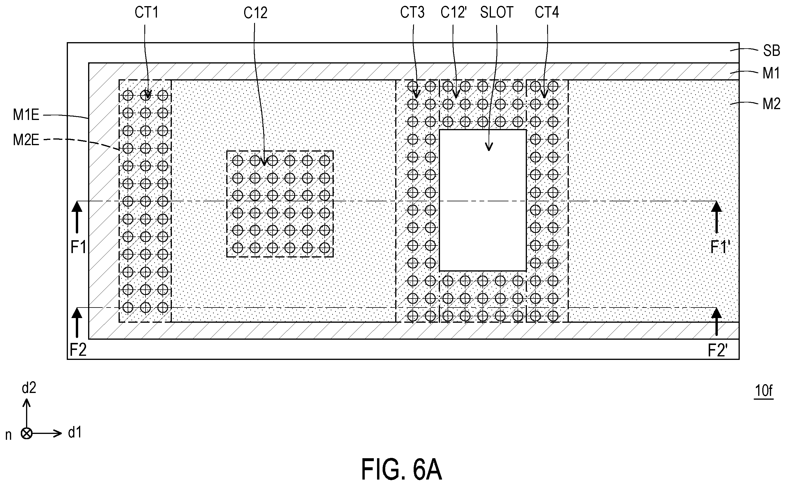 Patent US12368222 Figure 11 – Electronic device comprising first and second metal patterns arranged with first and second insulating patterns in a specified configuration