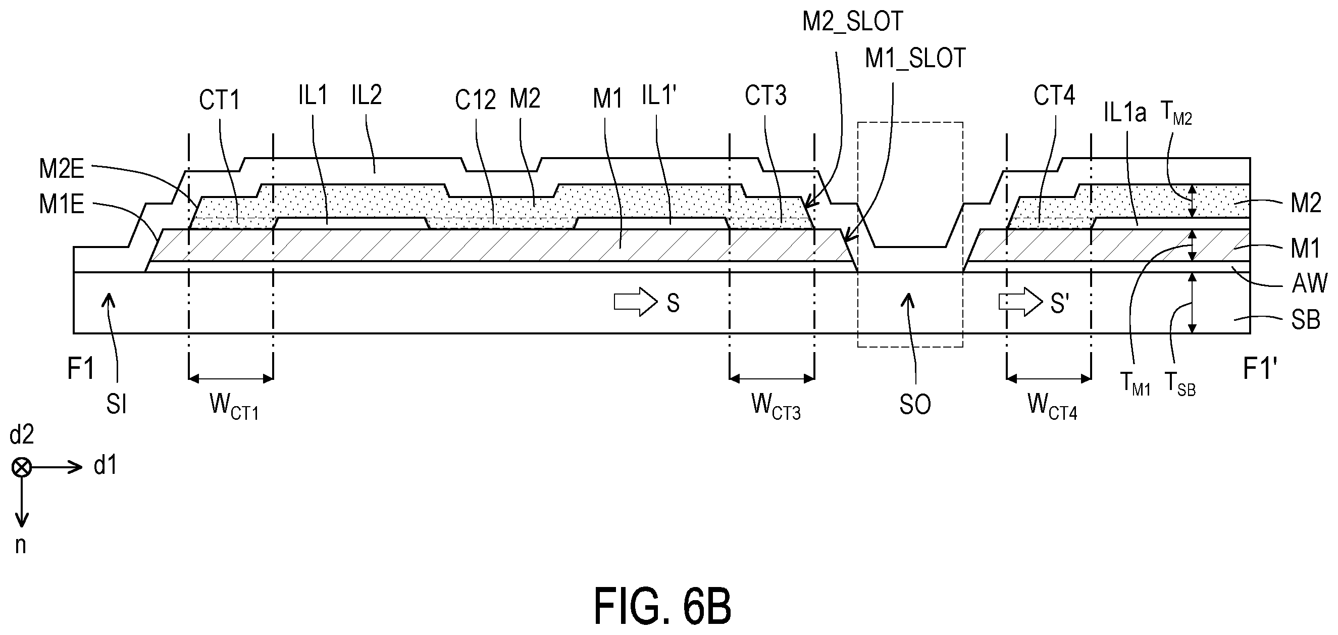 Patent US12368222 Figure 12 – Electronic device comprising first and second metal patterns arranged with first and second insulating patterns in a specified configuration