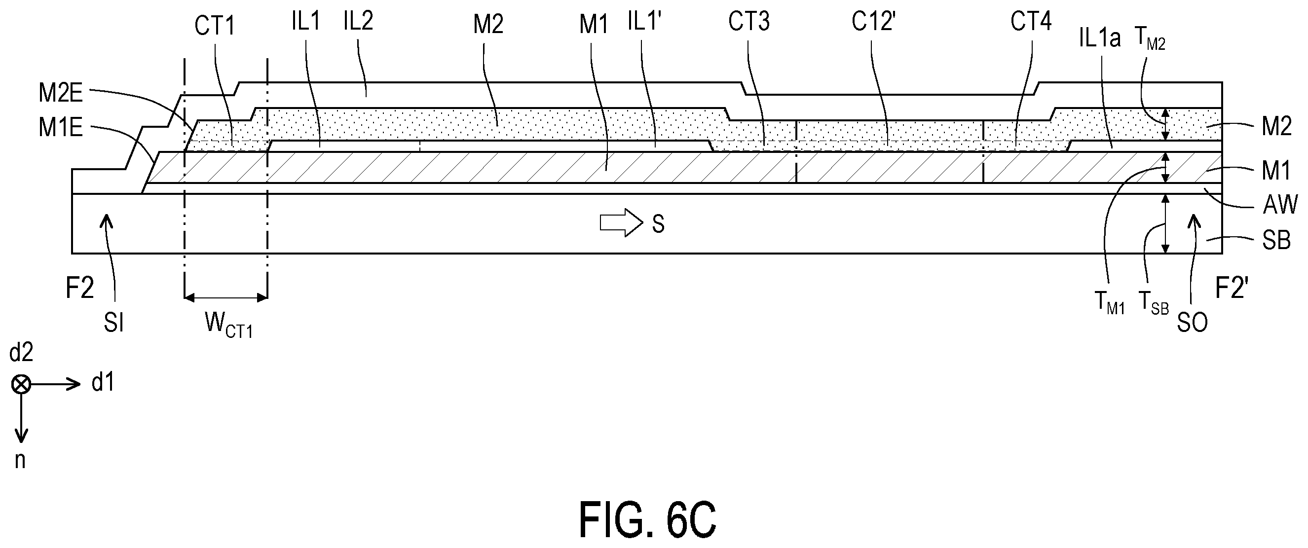 Patent US12368222 Figure 13 – Electronic device comprising first and second metal patterns arranged with first and second insulating patterns in a specified configuration