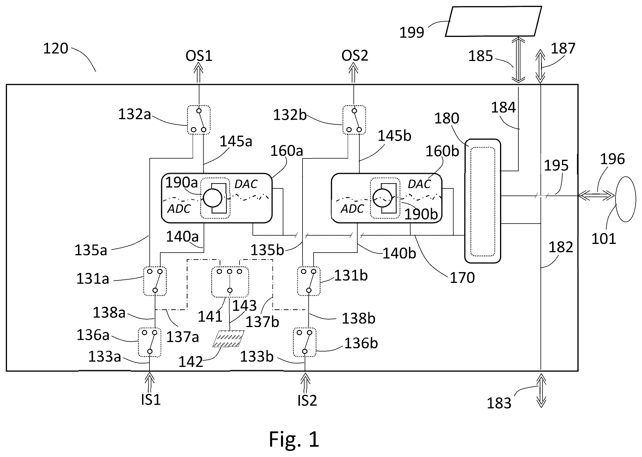 Patent US12368223 Figure 1 – Fault protected signal splitter apparatus