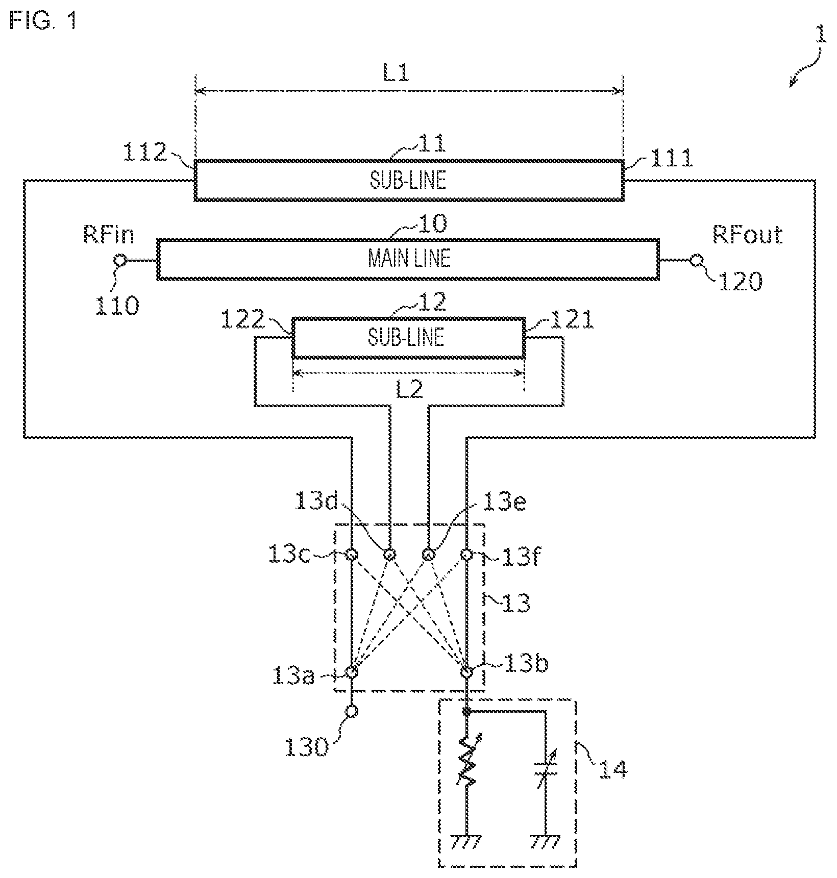 Patent US12368224 Figure 1 – Directional coupler