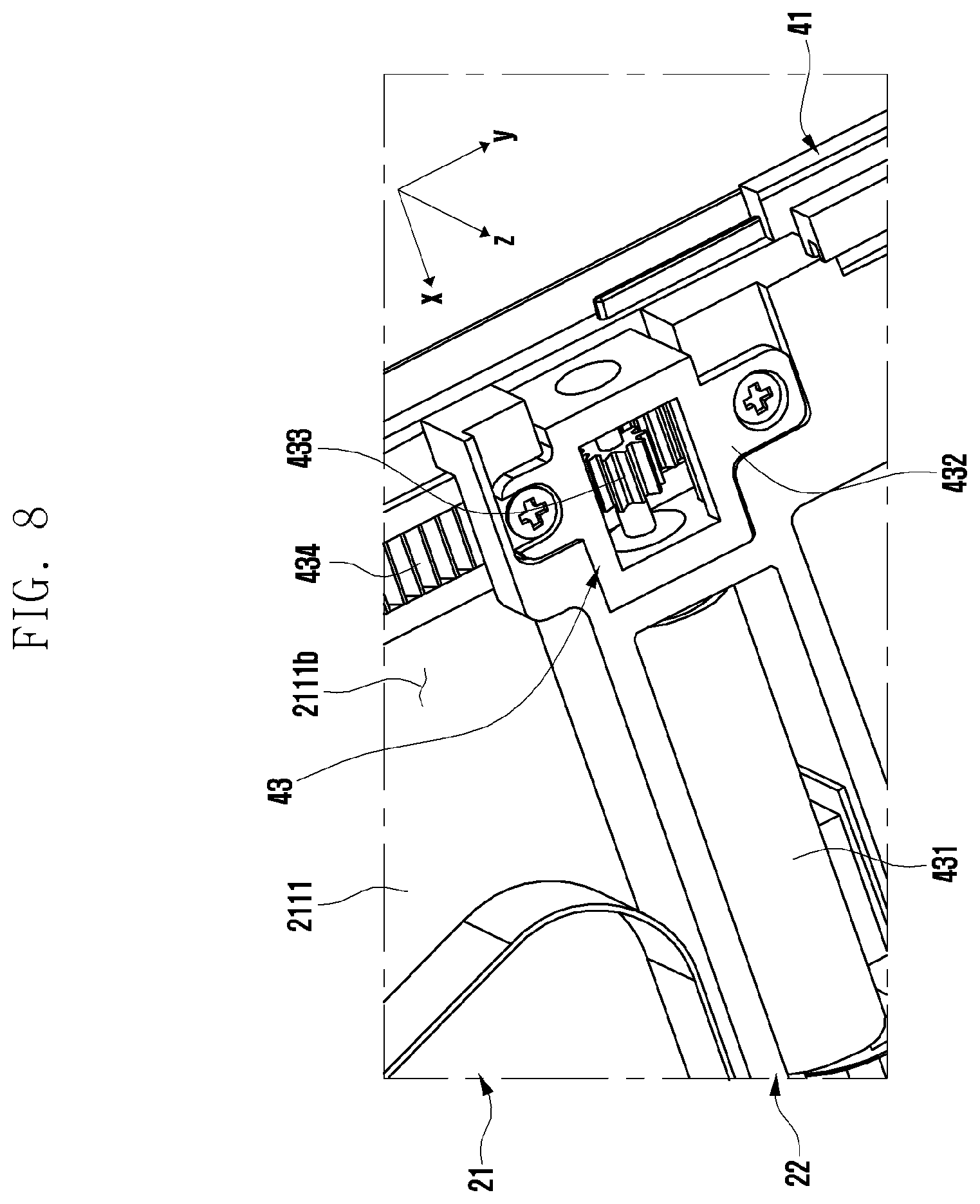 Patent US12368232 Figure 8 – Slidable electronic device including flexible display and antenna