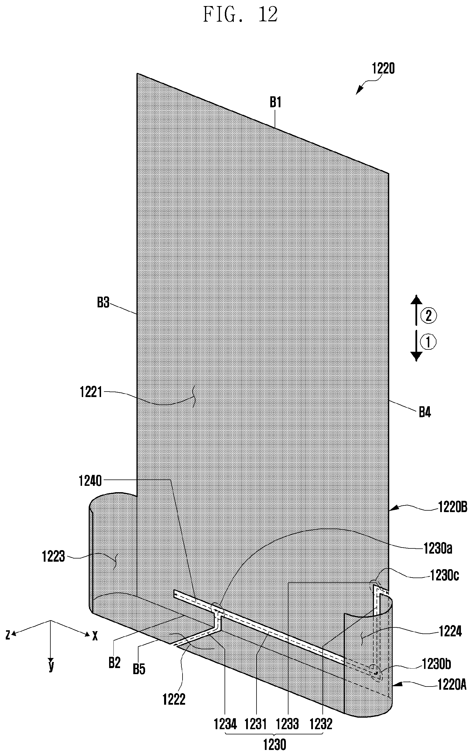 Patent US12368232 Figure 12 – Slidable electronic device including flexible display and antenna
