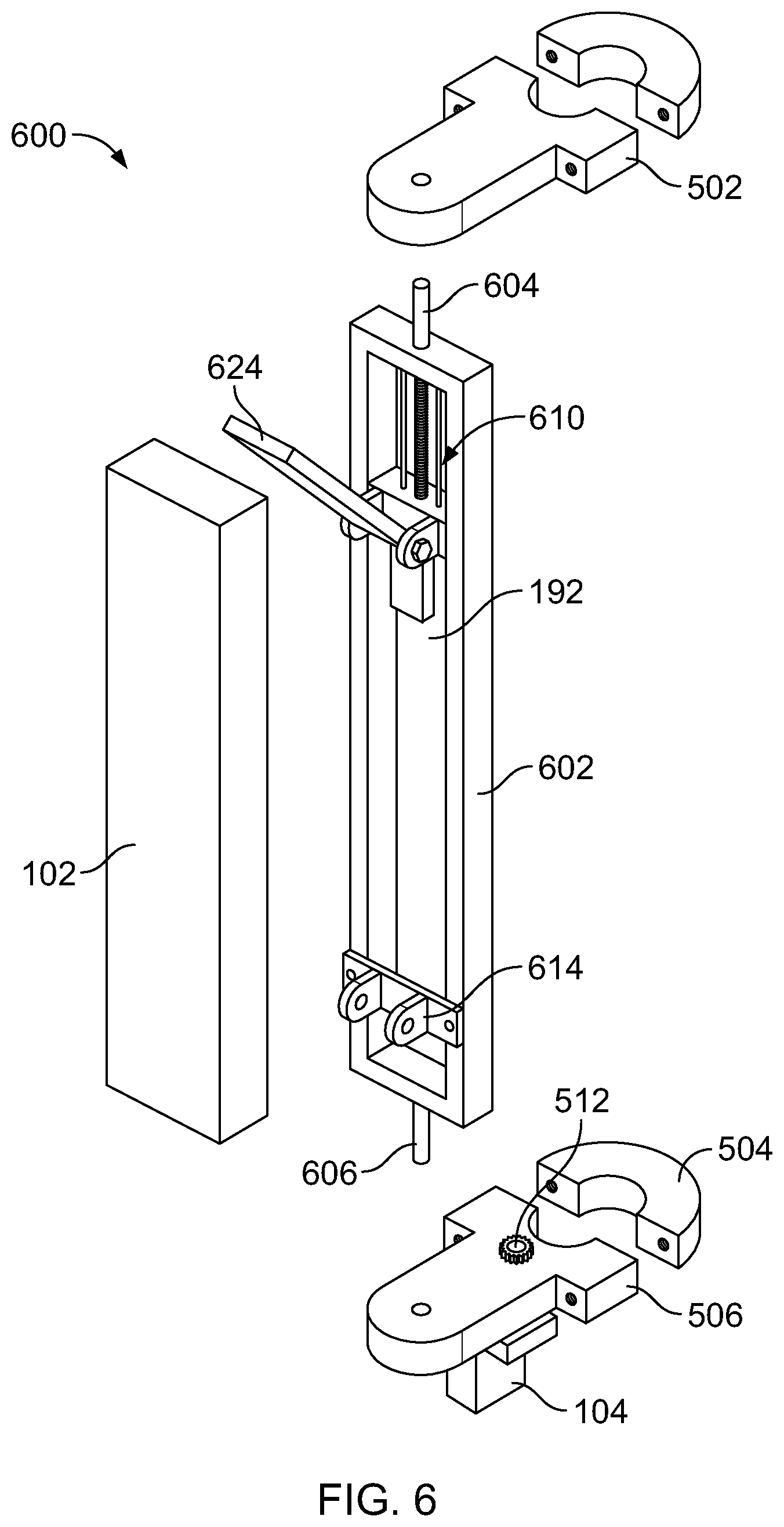 Patent US12368237 Figure 6 – Mechanical actuators for a wireless telecommunication antenna mount