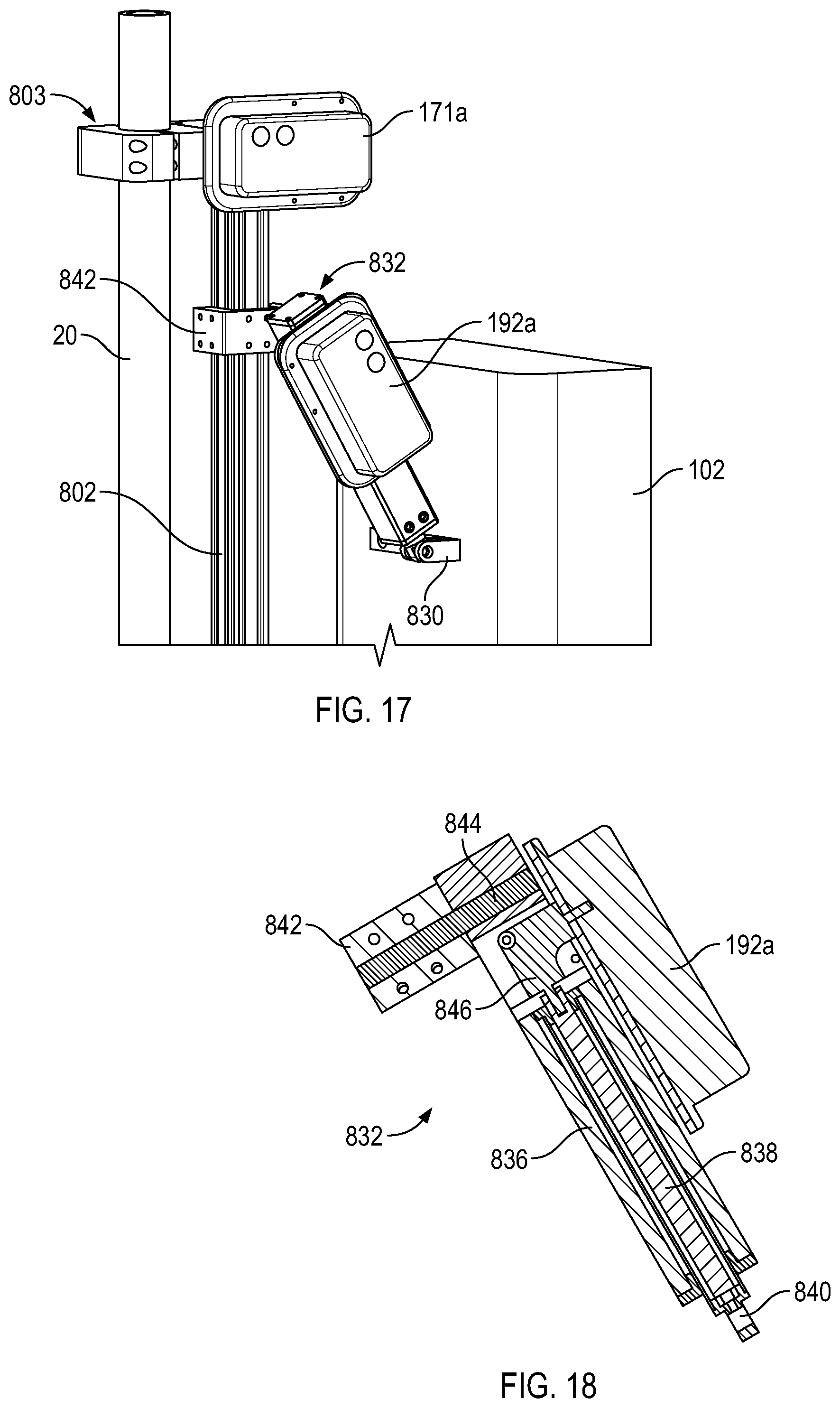 Patent US12368237 Figure 14 – Mechanical actuators for a wireless telecommunication antenna mount