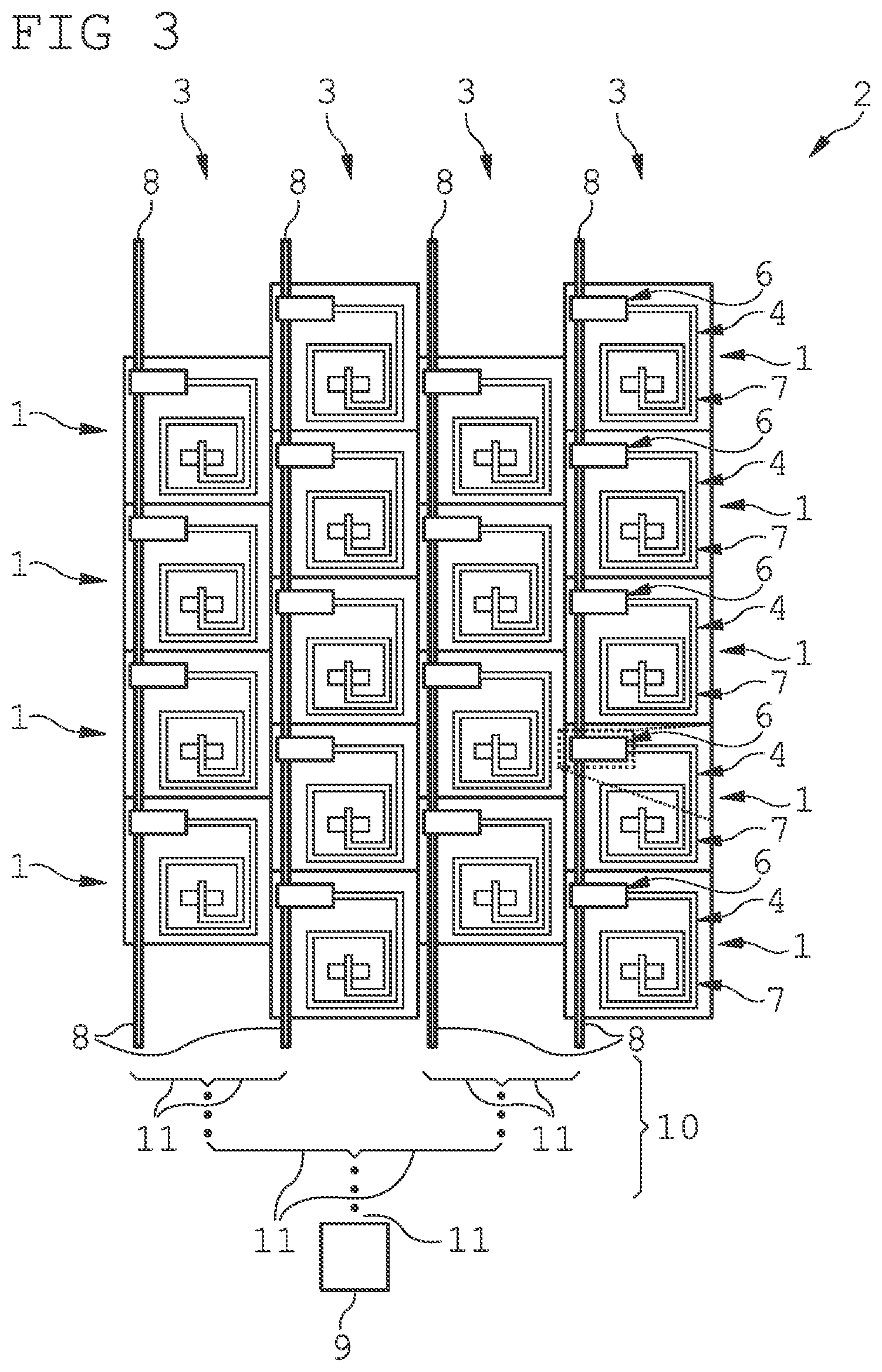 Patent US12368240 Figure 3 – Phased array antenna device