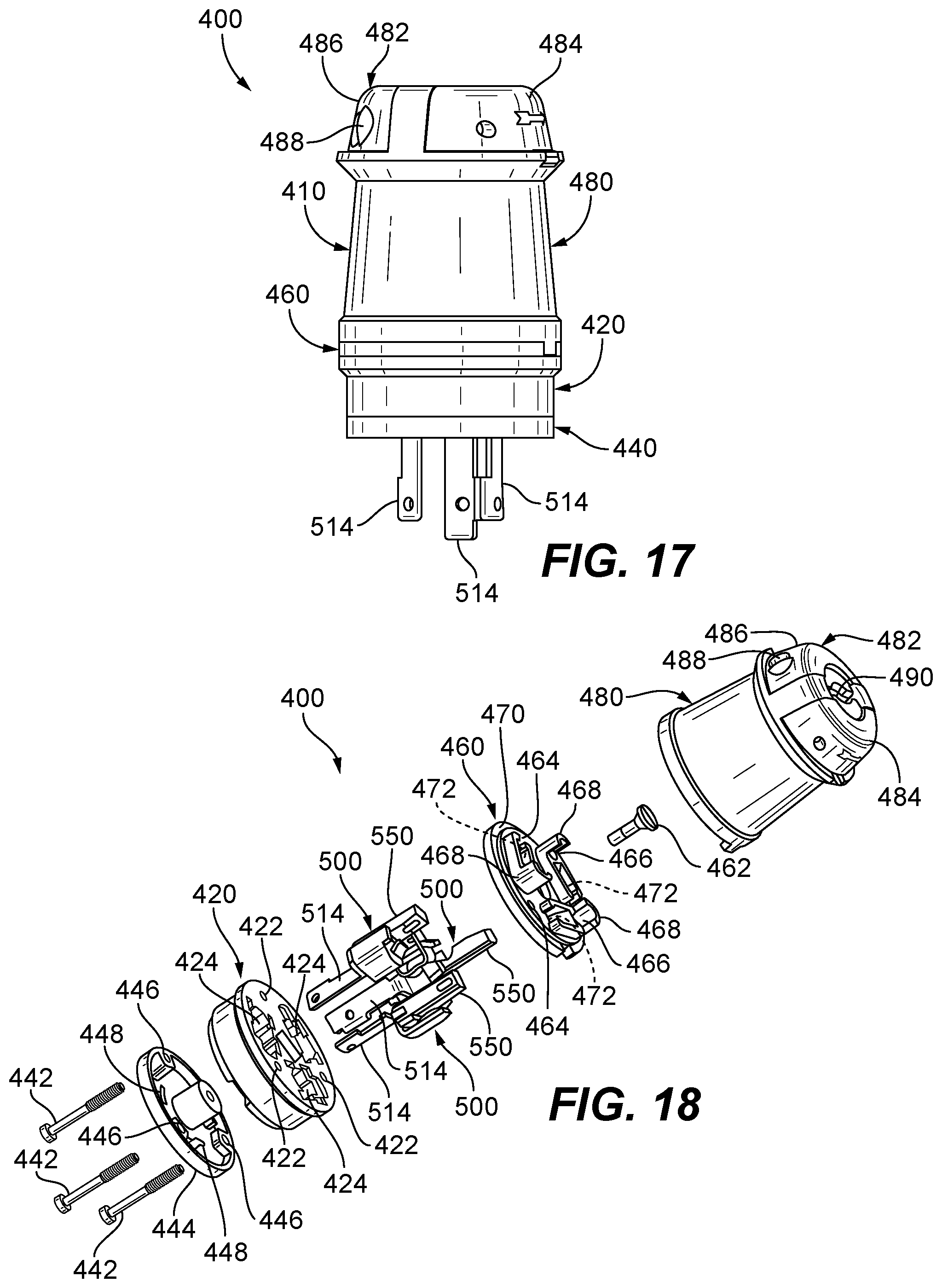 Patent US12368249 Figure 9 – Electrical wiring devices with screwless connection terminals