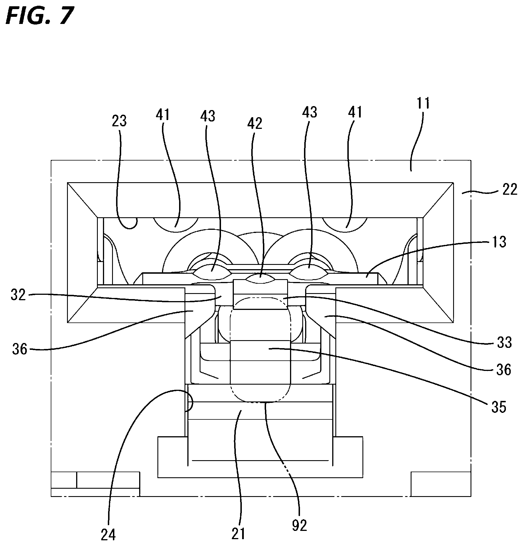 Patent US12368257 Figure 7 – Terminal fitting and connector with deformation-suppressible elastic contact portion