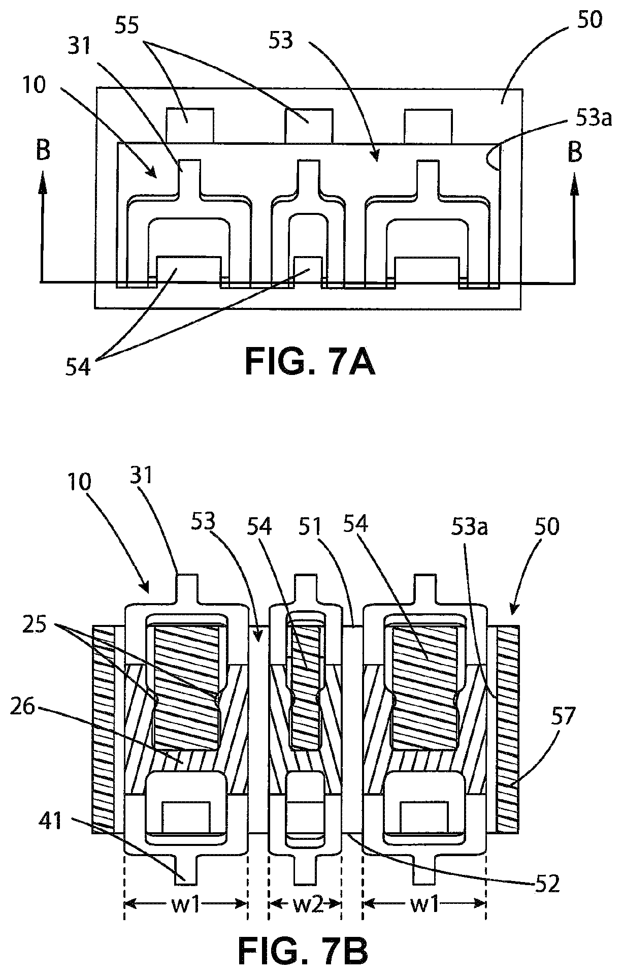 Patent US12368260 Figure 7 – Interposer with contacts having inwardly protruding press-fit portions