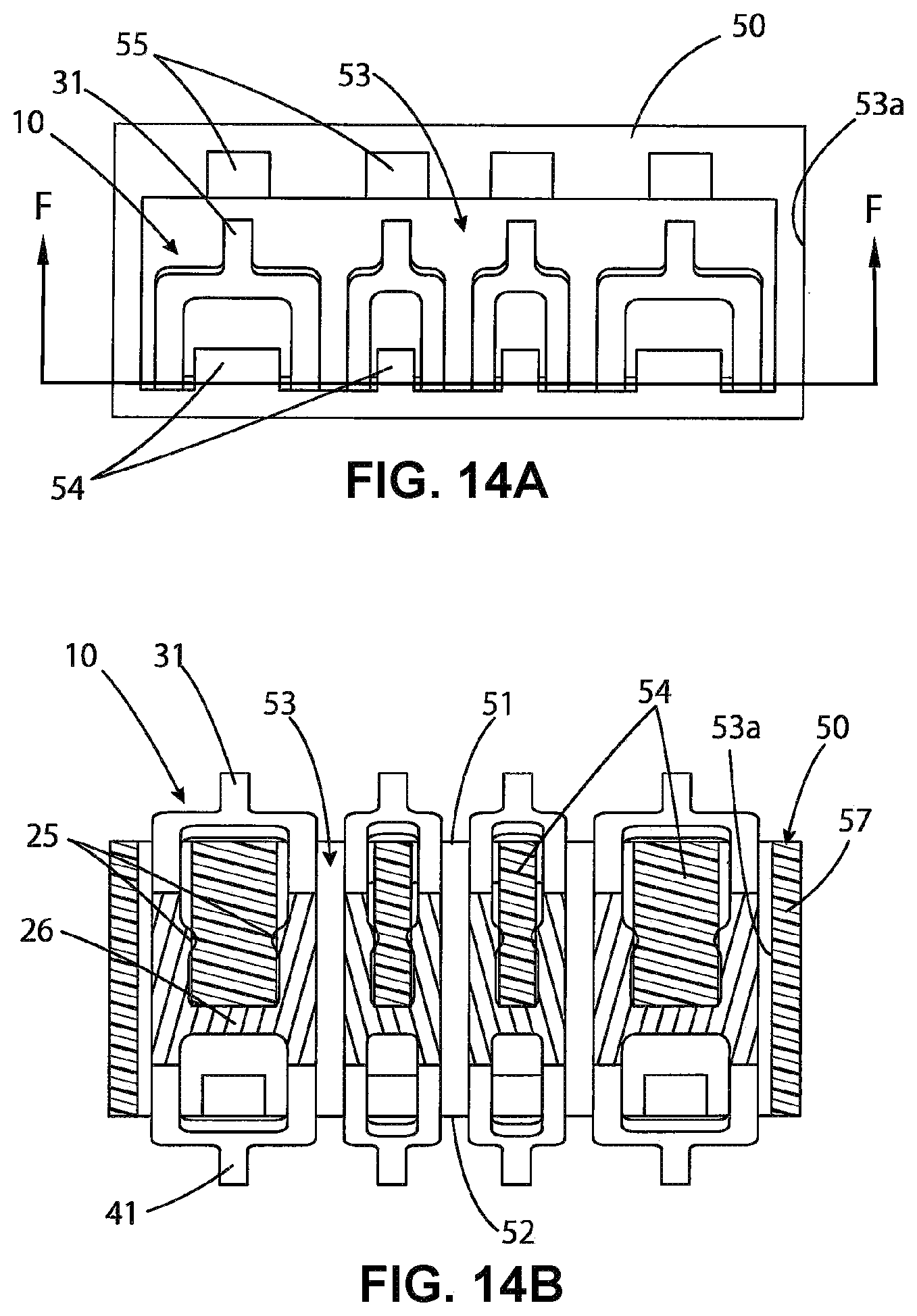 Patent US12368260 Figure 14 – Interposer with contacts having inwardly protruding press-fit portions