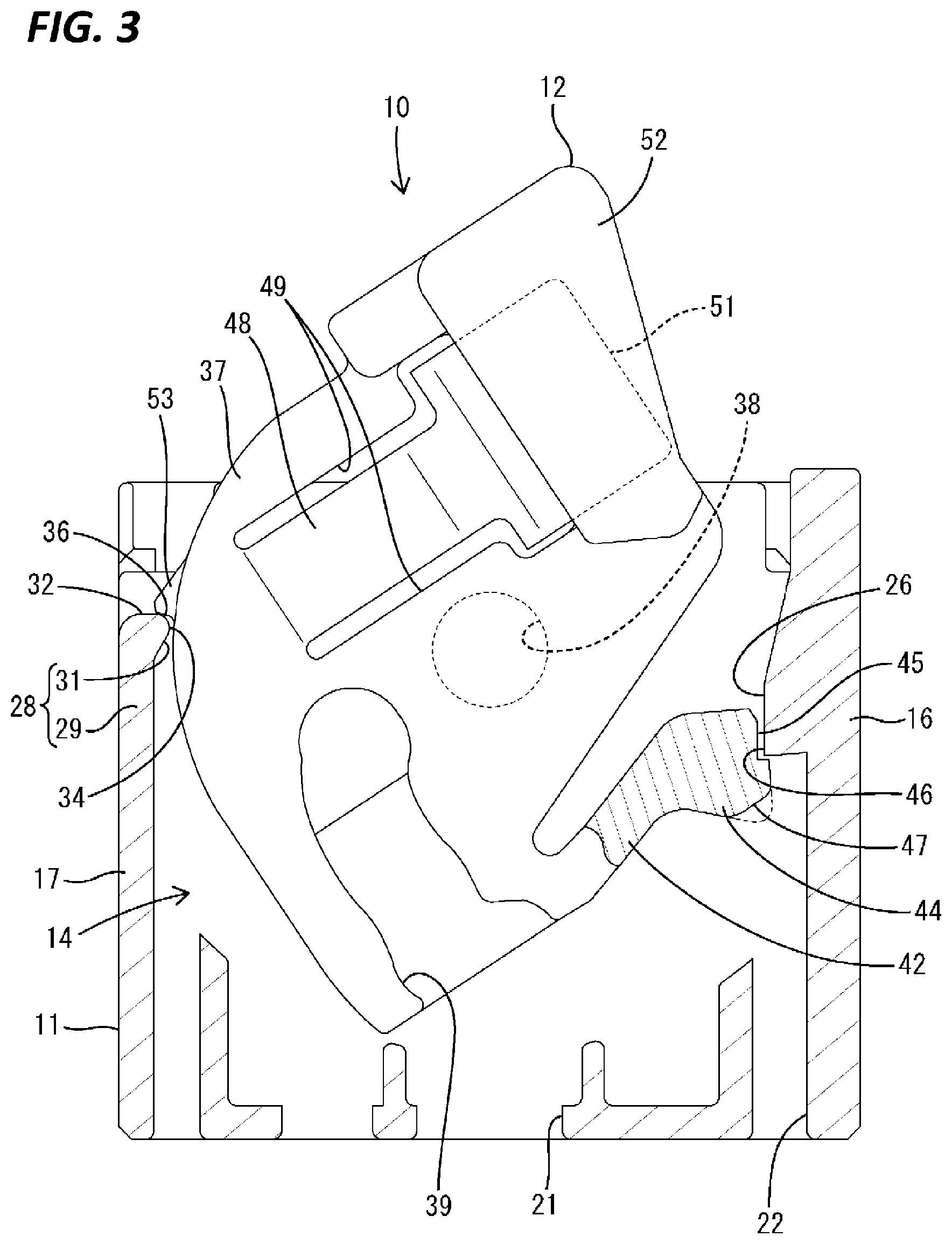 Patent US12368268 Figure 3 – Connector with locking portion