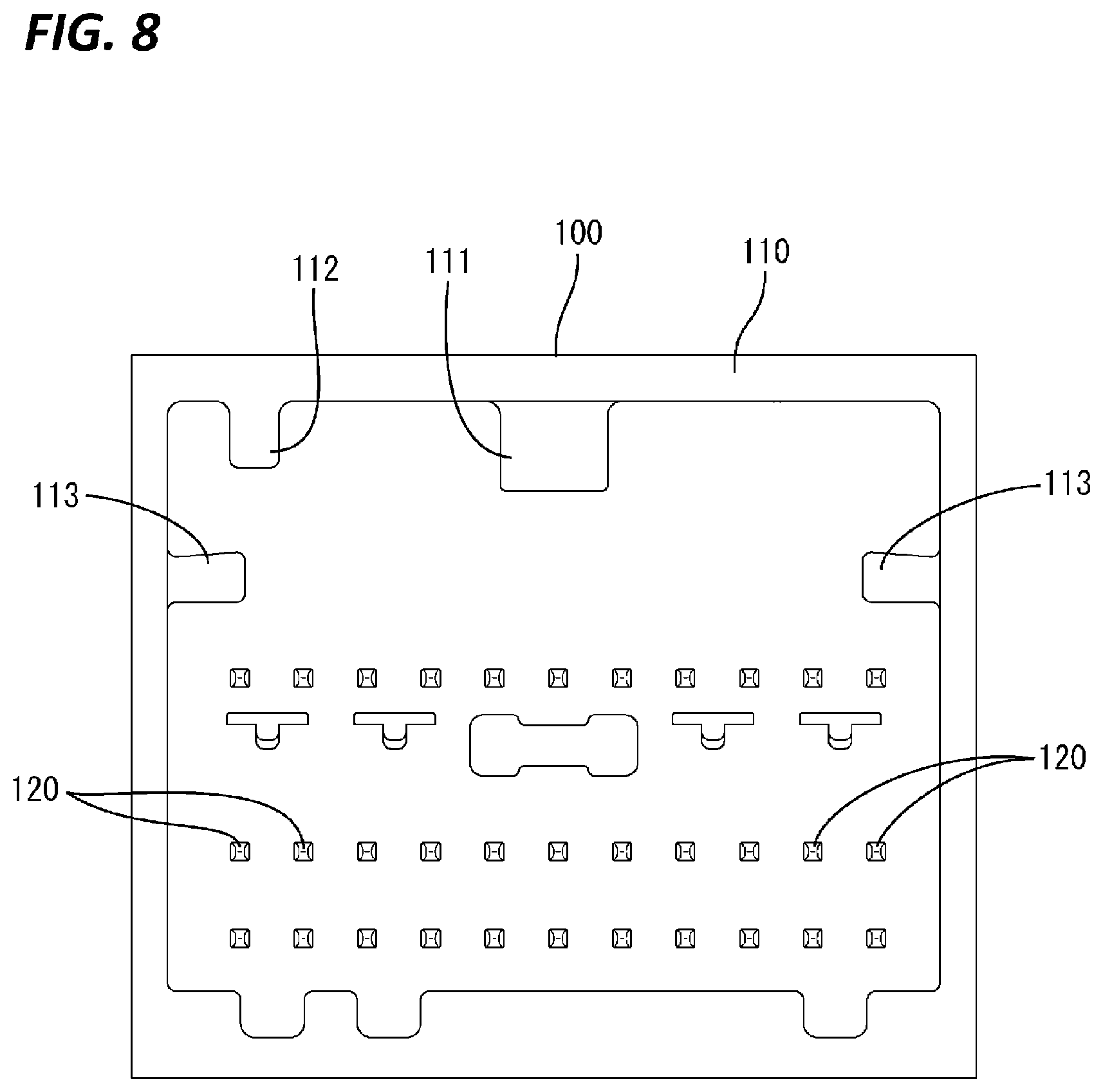 Patent US12368268 Figure 8 – Connector with locking portion