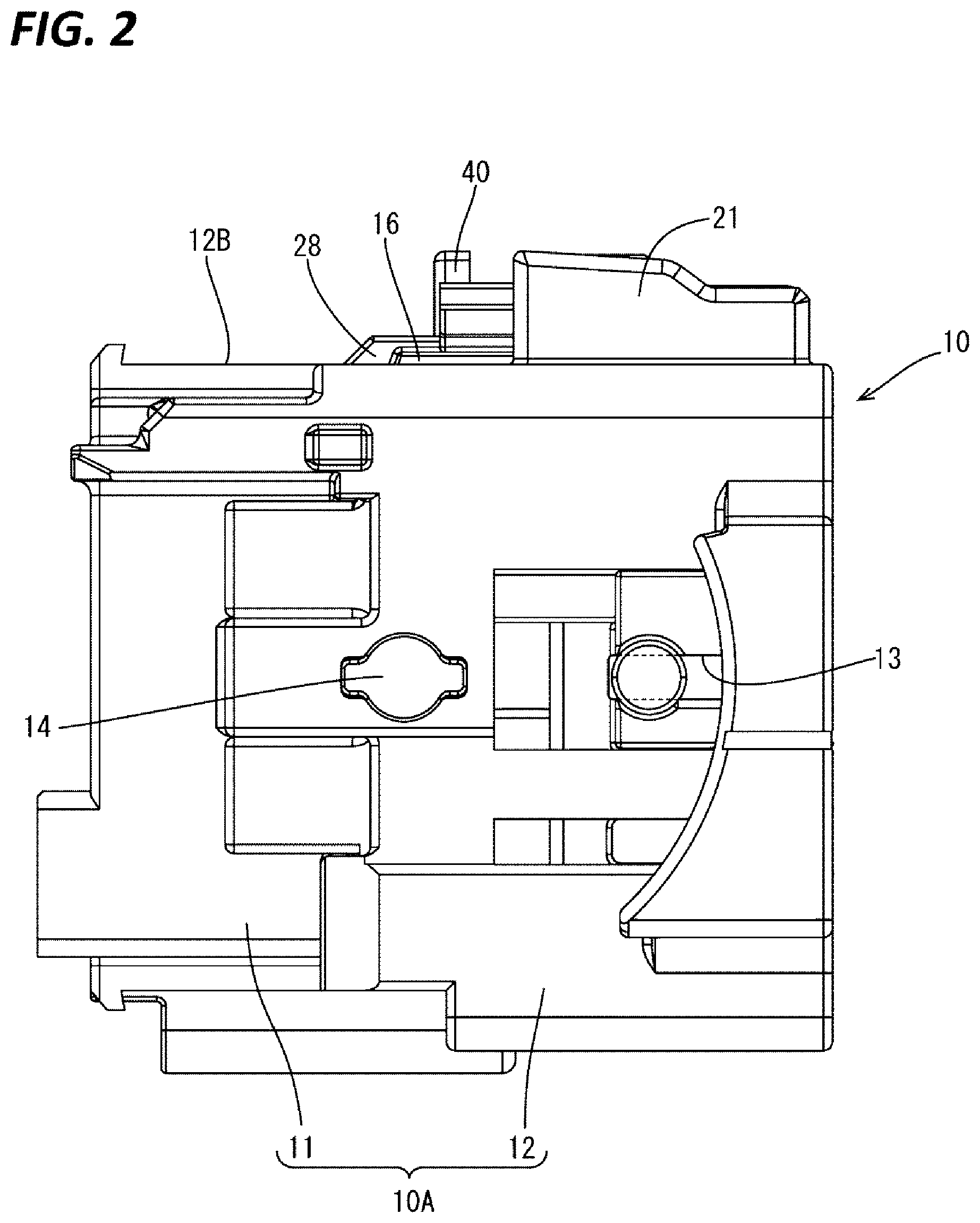 Patent US12368269 Figure 2 – Connector having CPA member for partly covering a code