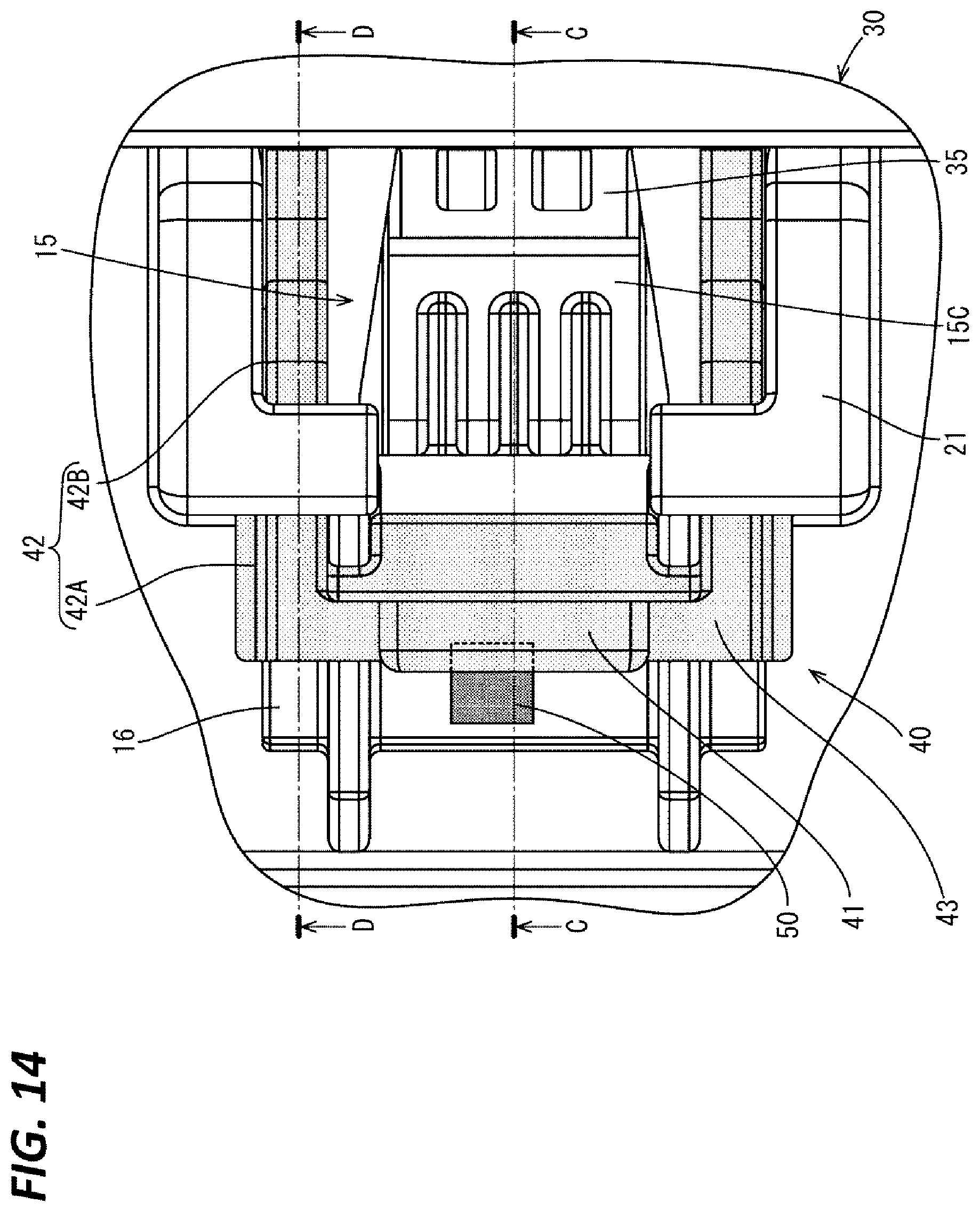 Patent US12368269 Figure 14 – Connector having CPA member for partly covering a code