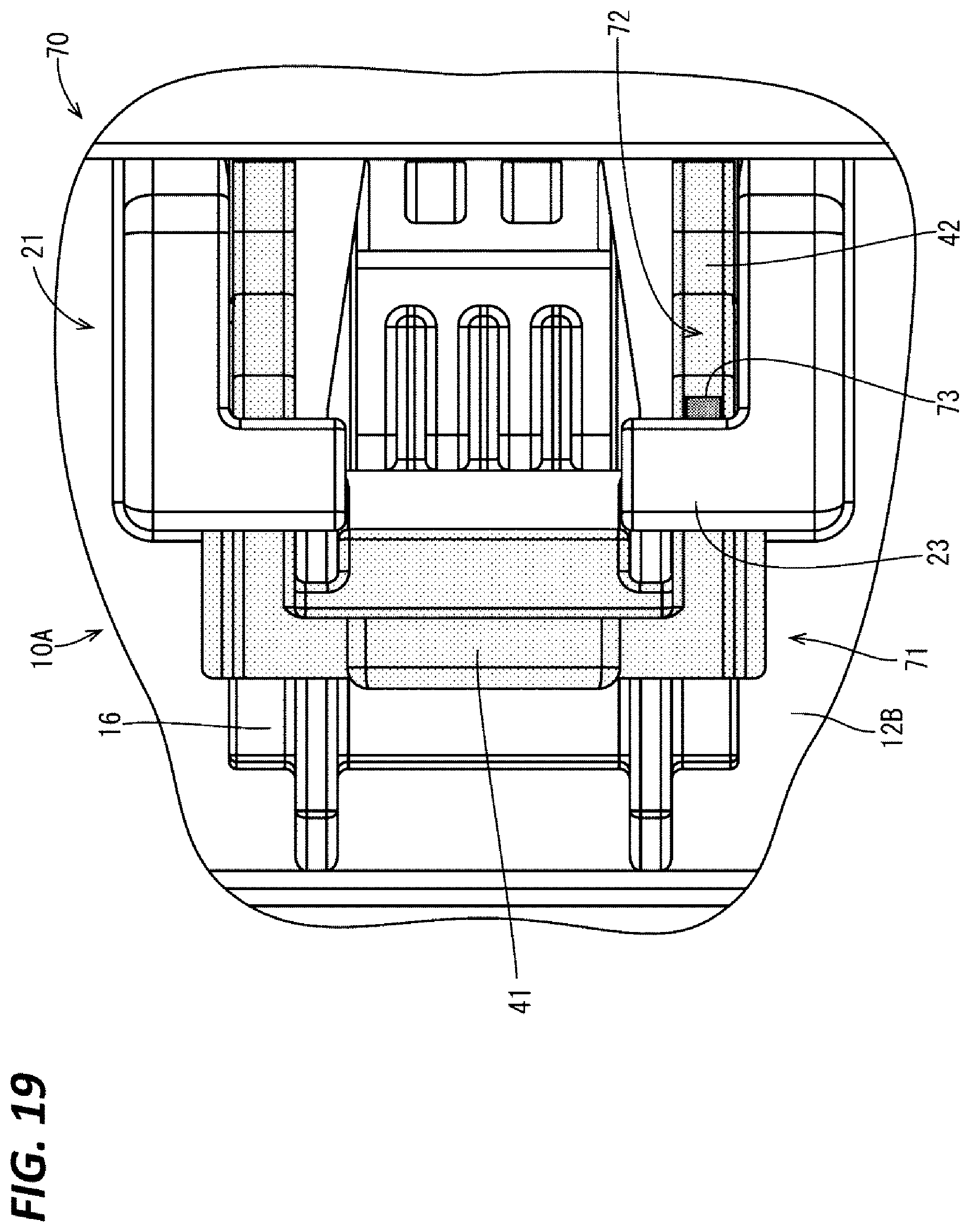 Patent US12368269 Figure 19 – Connector having CPA member for partly covering a code