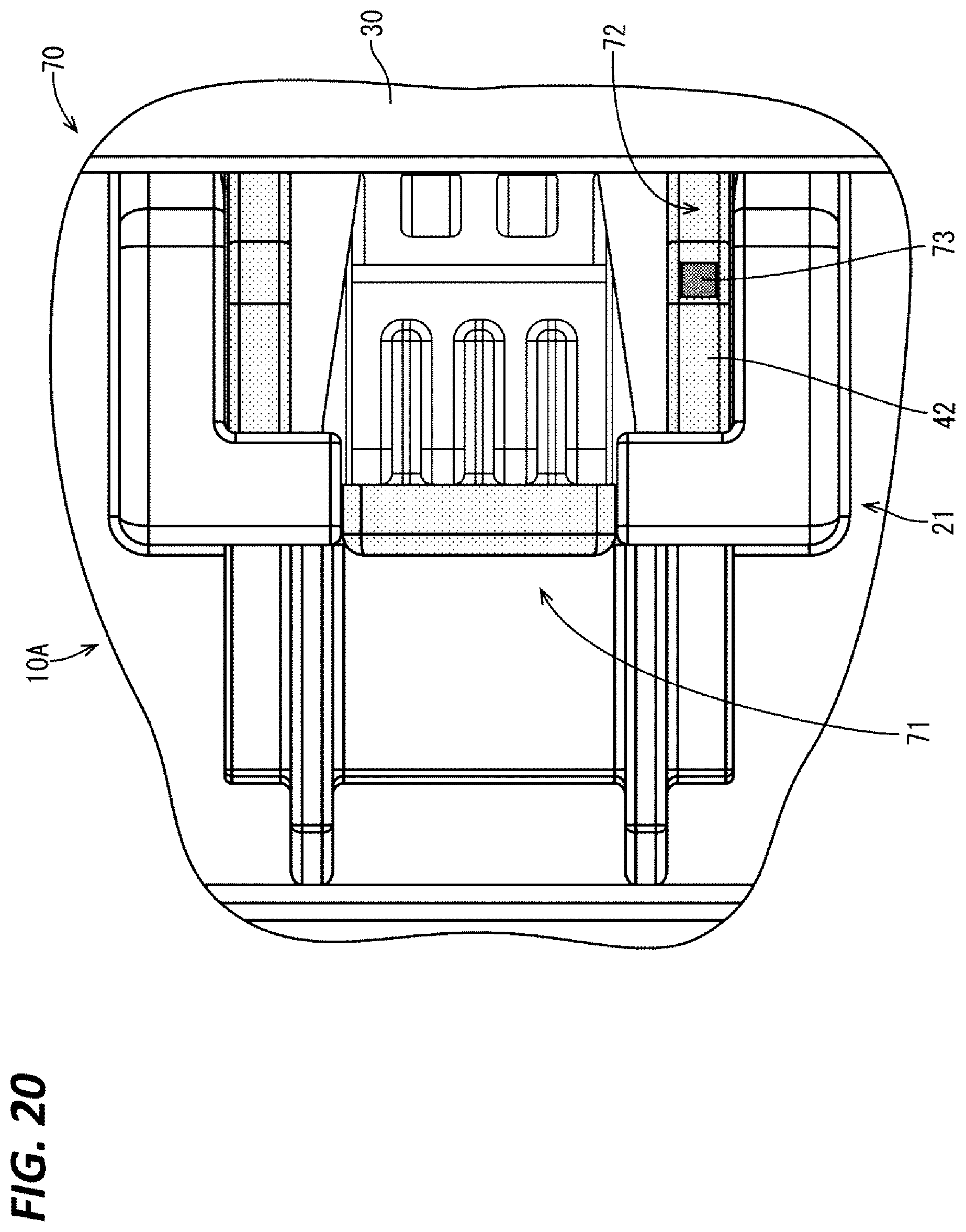 Patent US12368269 Figure 20 – Connector having CPA member for partly covering a code