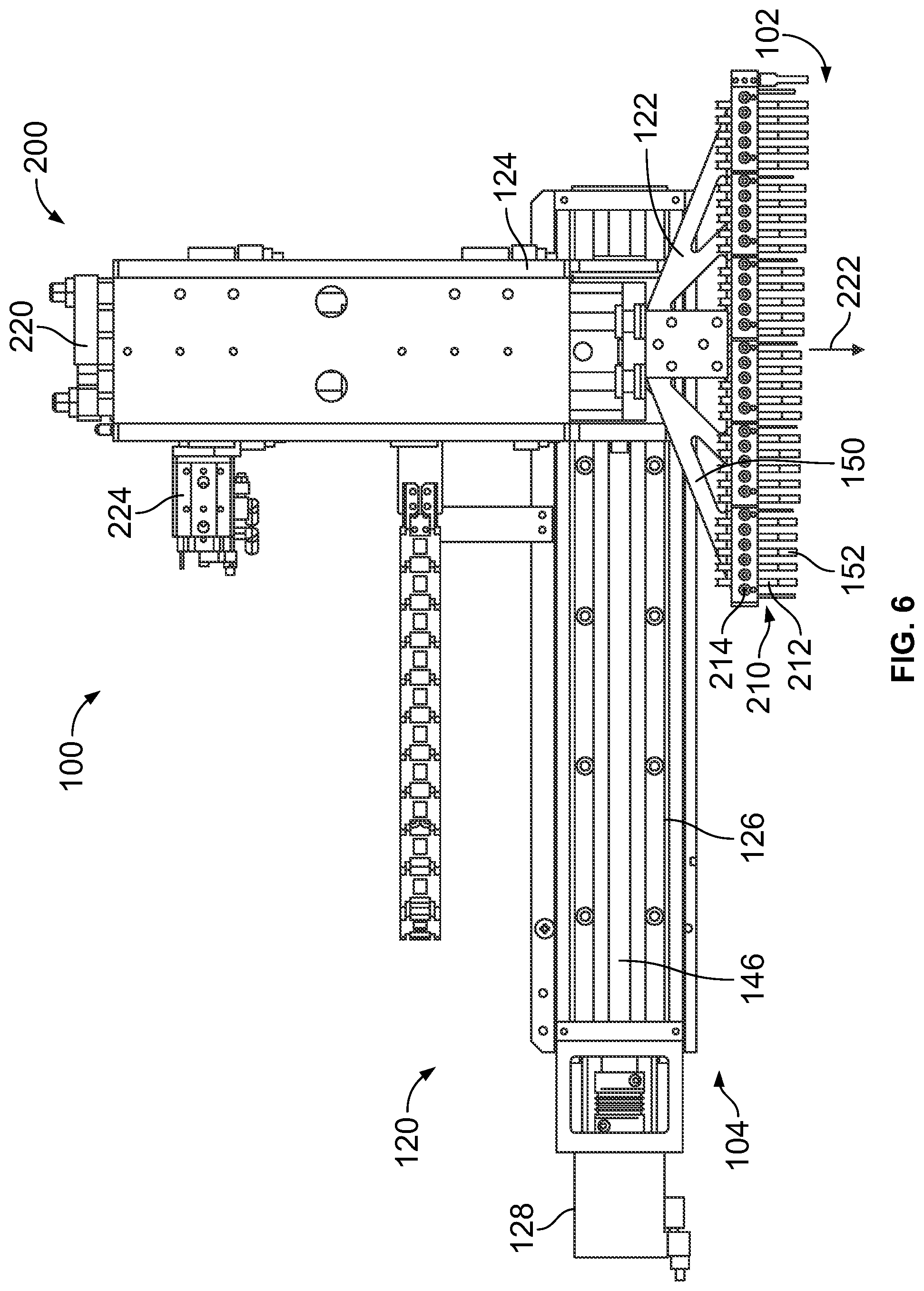 Patent US12368274 Figure 6 – Connector processing machine