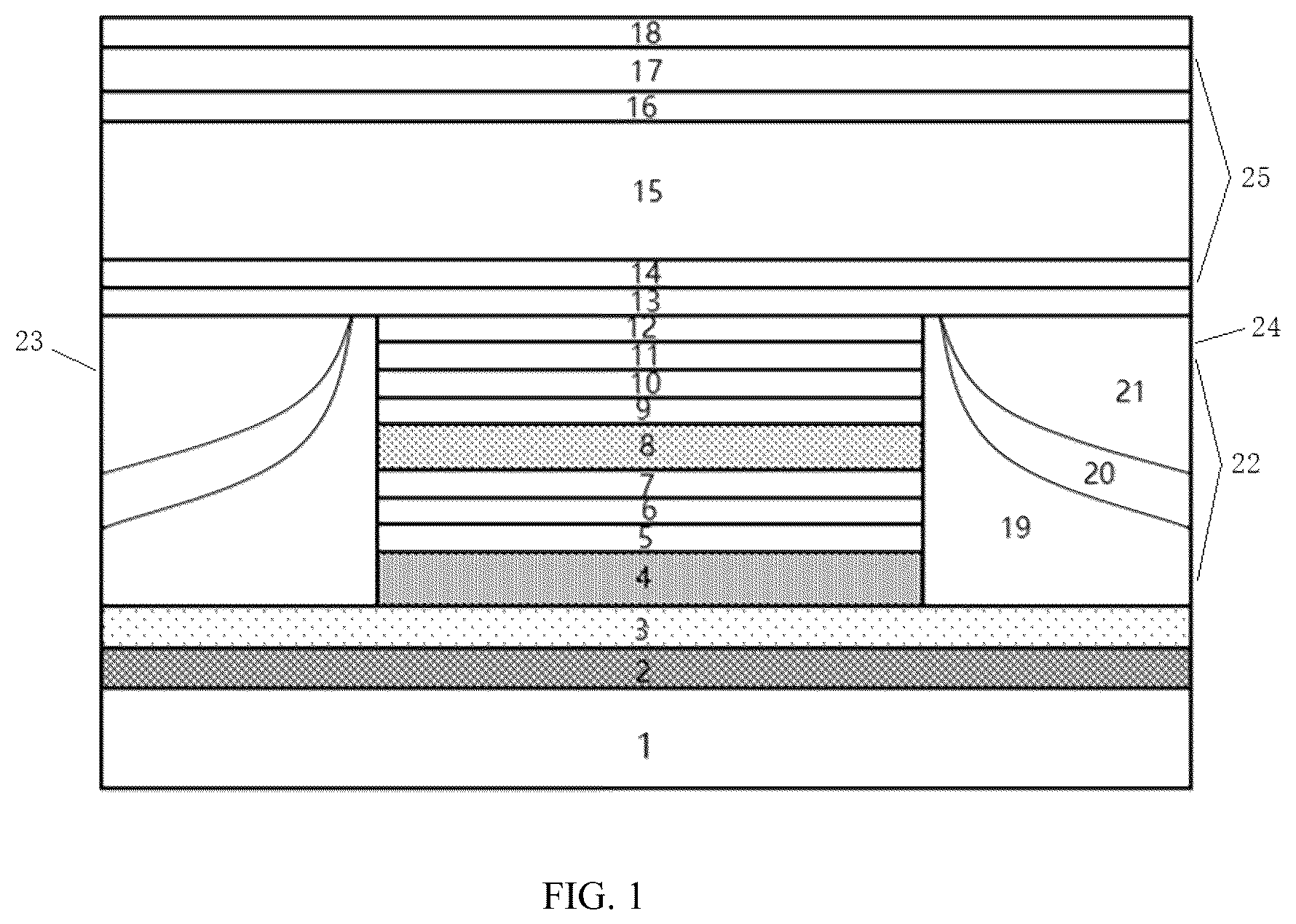 Patent US12368282 — O-band silicon-based high-speed semiconductor laser diode for optical communication and its manufacturing method — Figure 1