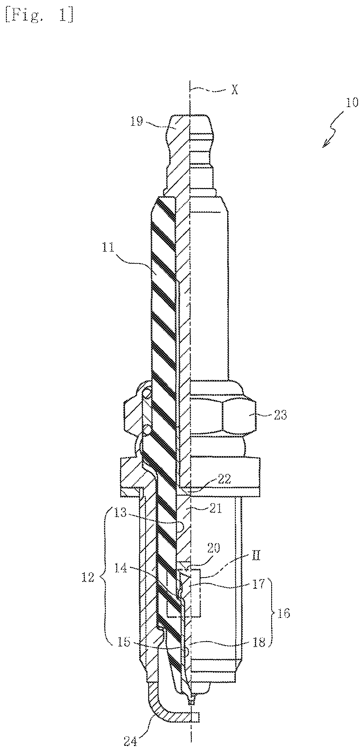 Patent US12368285 Figure 1 – Spark plug