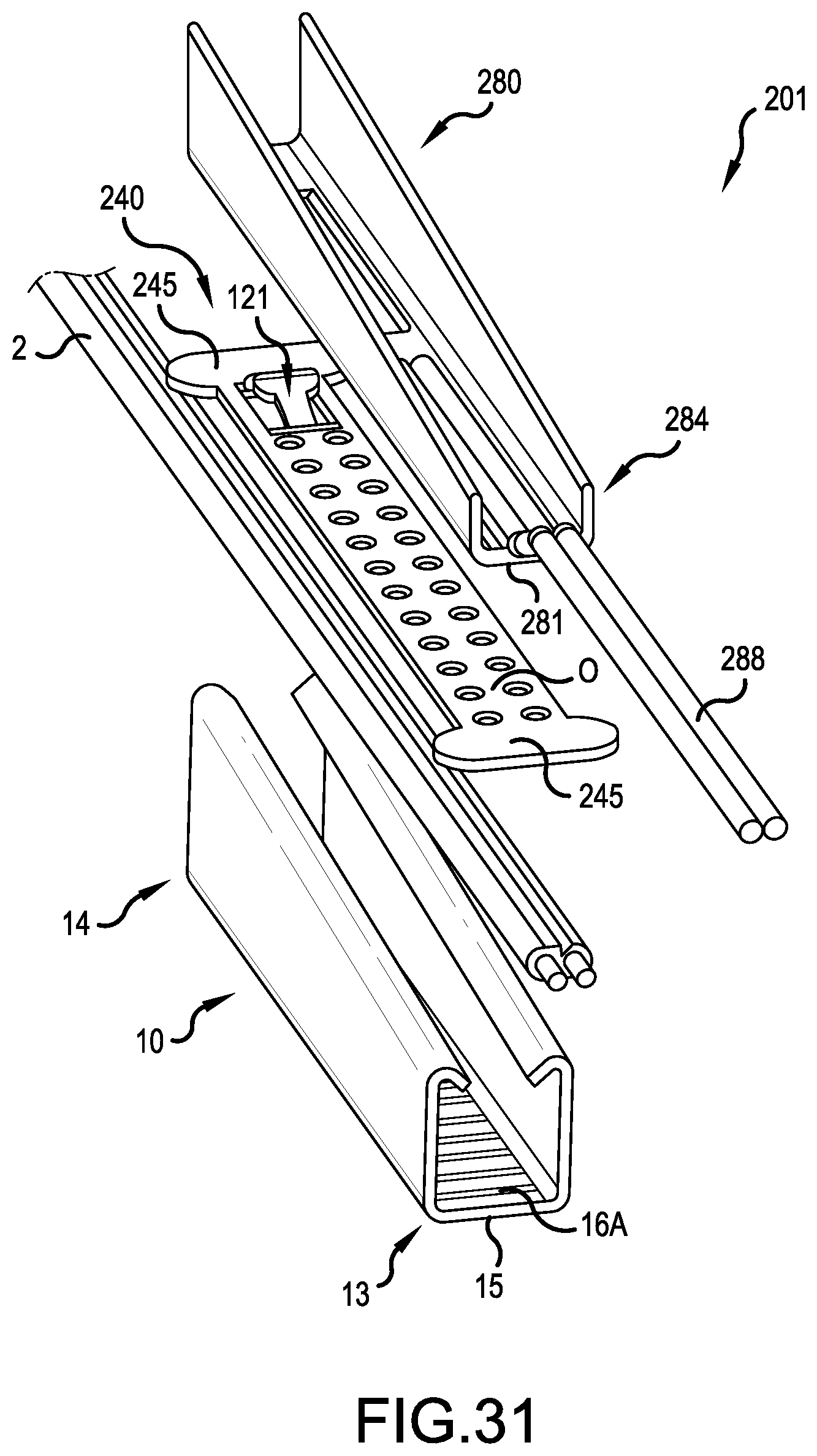 Patent US12368292 Figure 16 – Drop cable clamp with controlled cable cutting feature