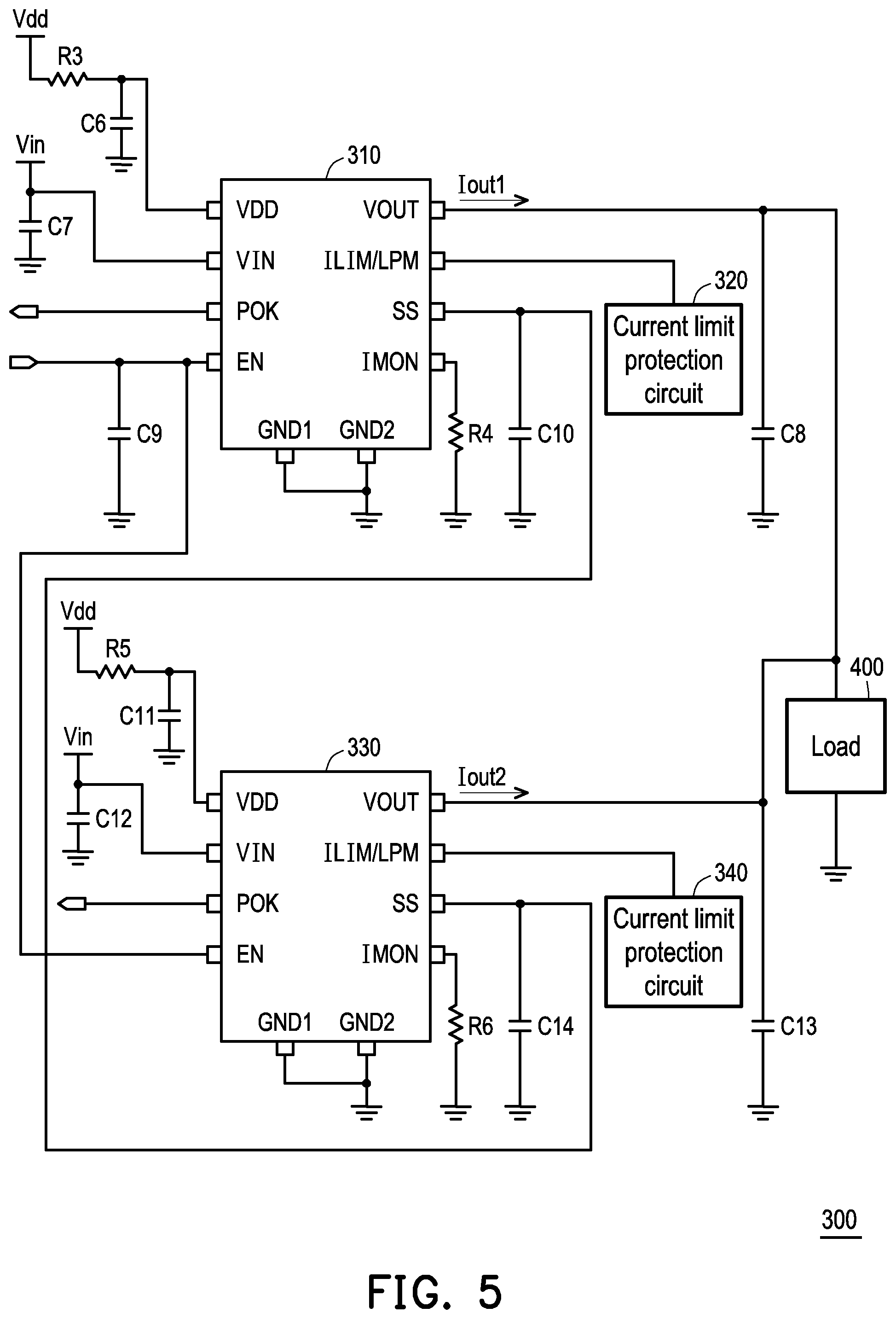 Patent US12368297 Figure 3 – Load switch circuit
