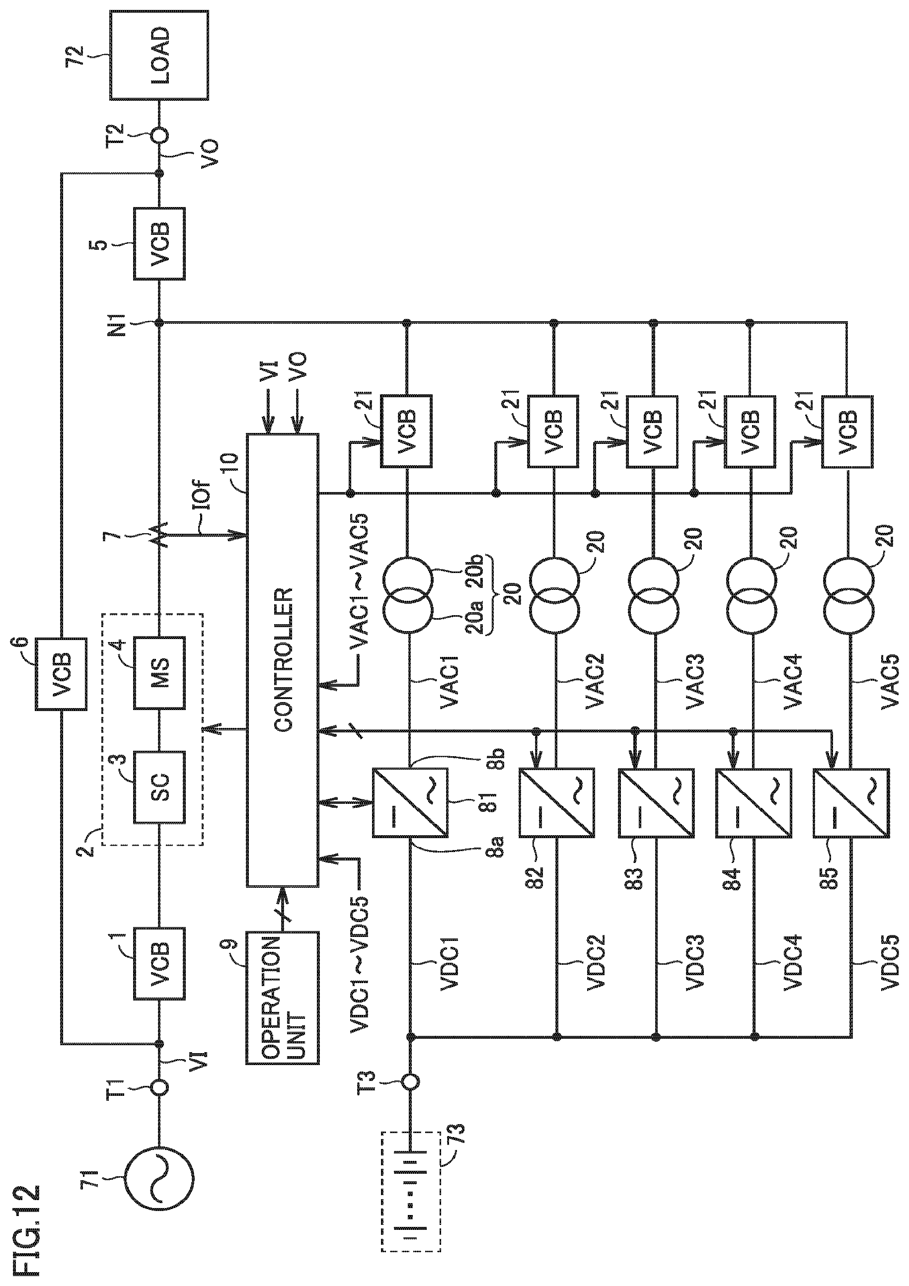 Patent US12368316 Figure 12 – Power supply device